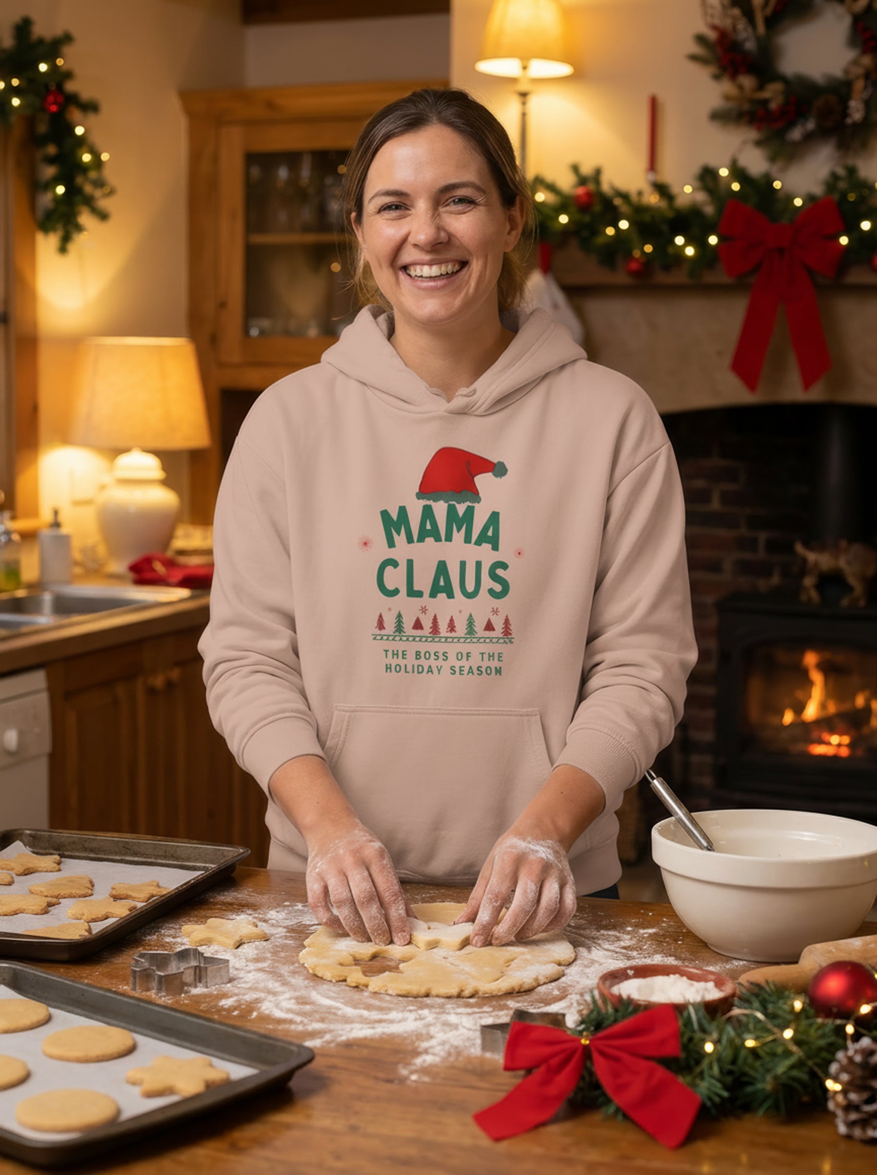 Mama Claus Oversized Heavyweight Hoodie