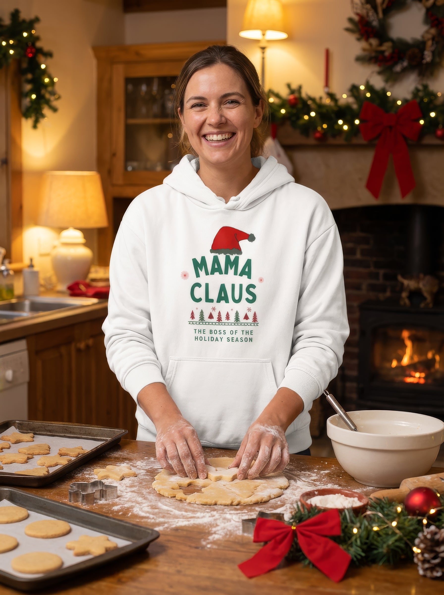 Mama Claus Oversized Heavyweight Hoodie