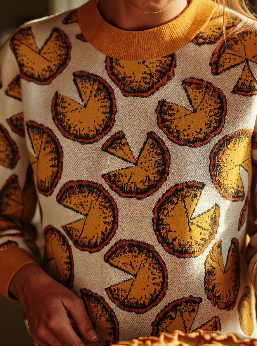 Thanksgiving Pie Allover Sweater - Women's