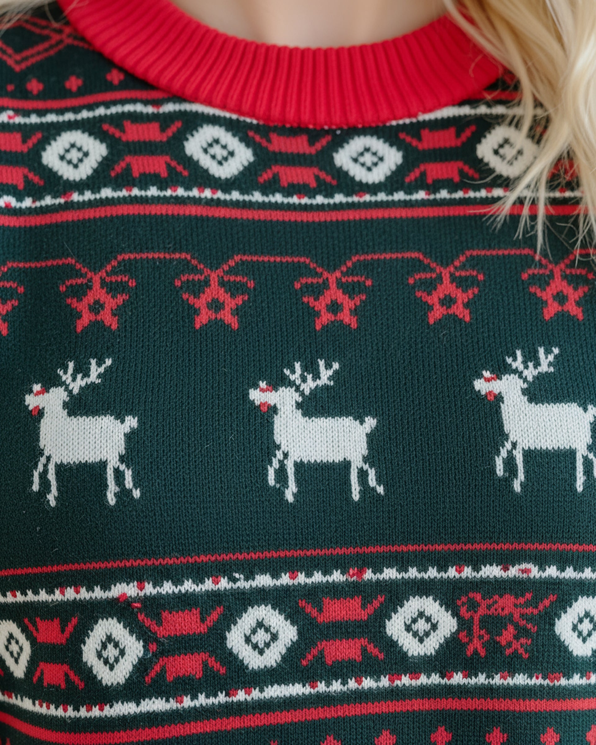 Cozy Reindeer Christmas Sweater - Women's