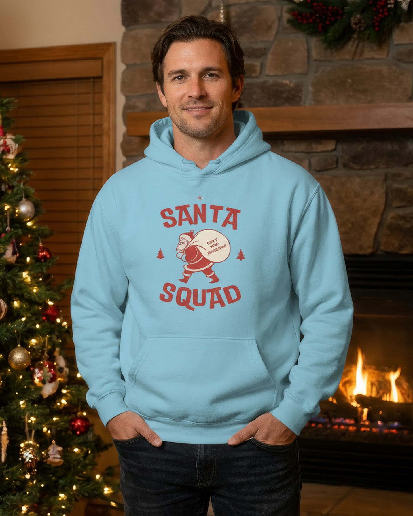 Santa Squad Christmas Hoodie - Men's