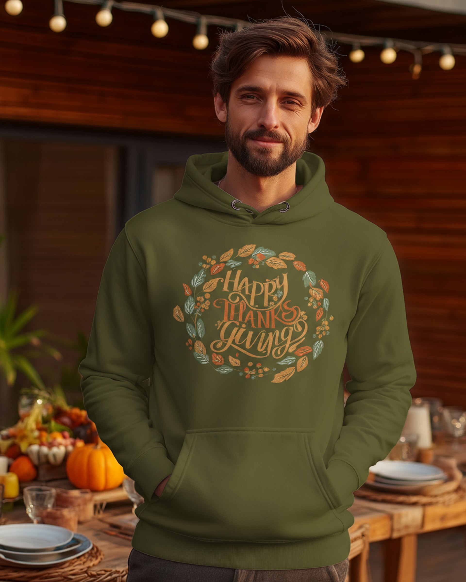 Happy Thanksgiving Hoodie - Men's