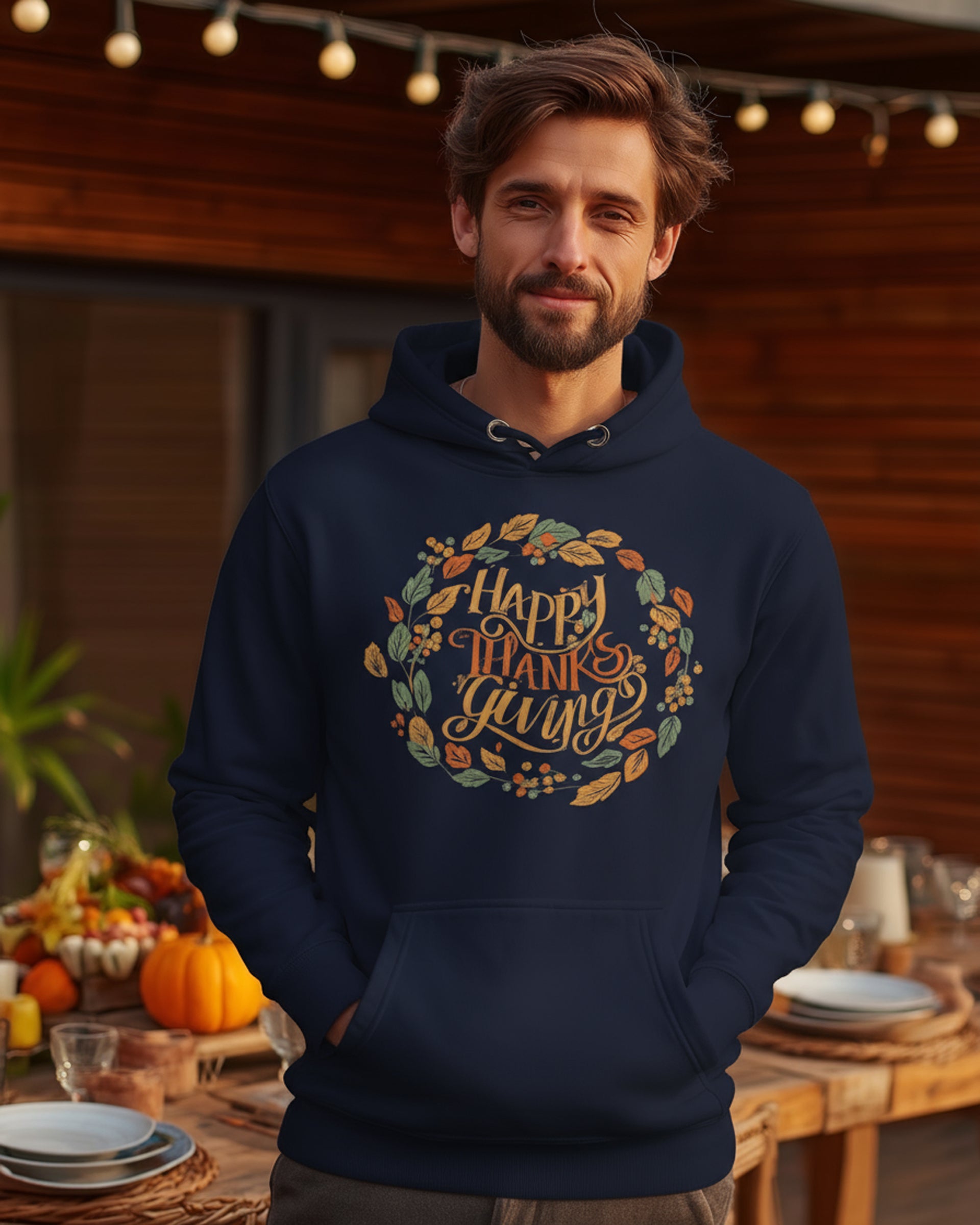 Happy Thanksgiving Hoodie - Men's