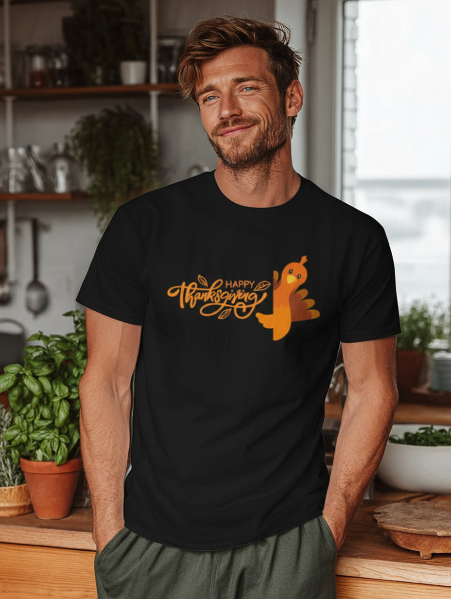 Happy Thanksgiving Heavyweight Tee (Turkey) - Men's
