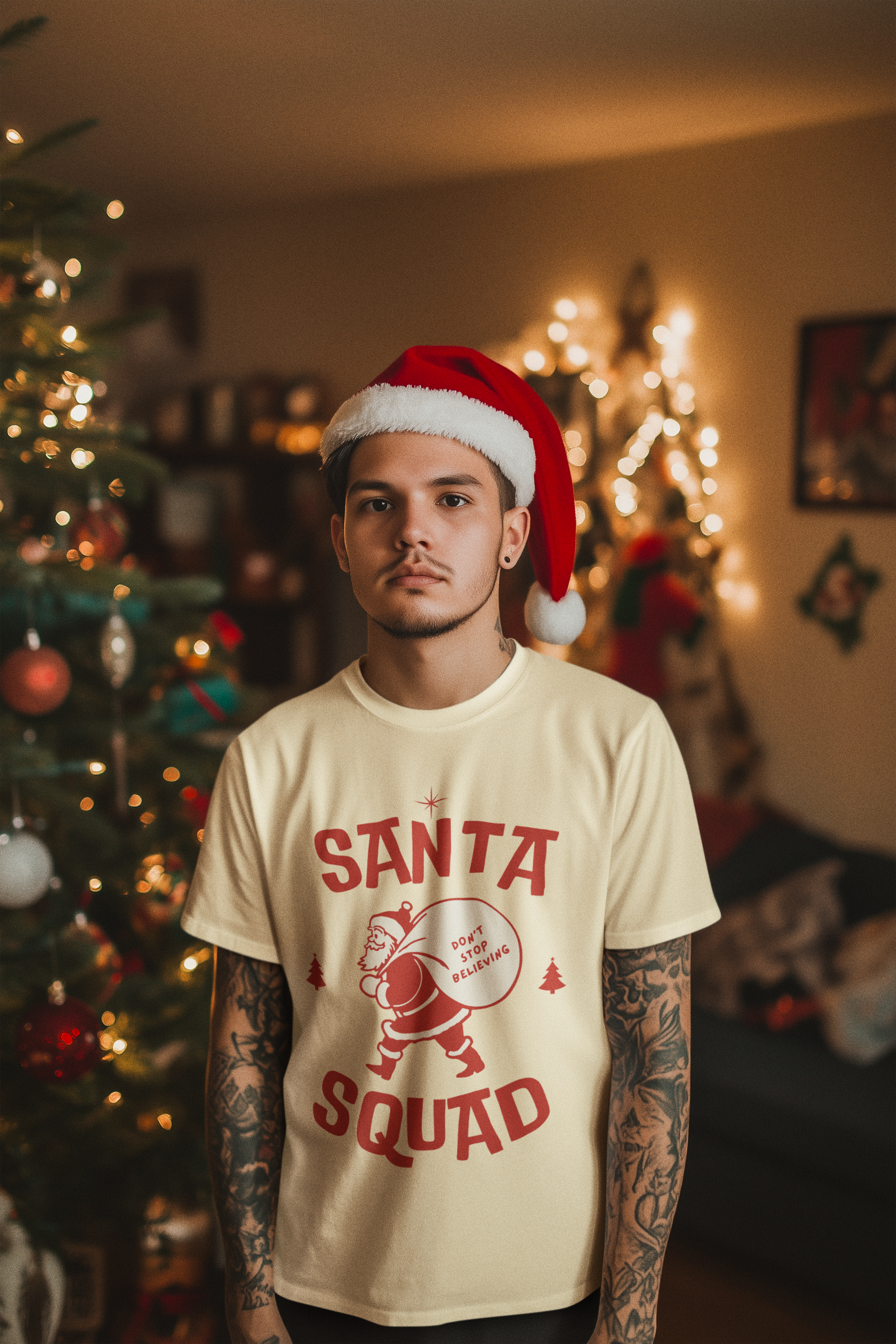 Santa Squad Christmas Tee - Men's