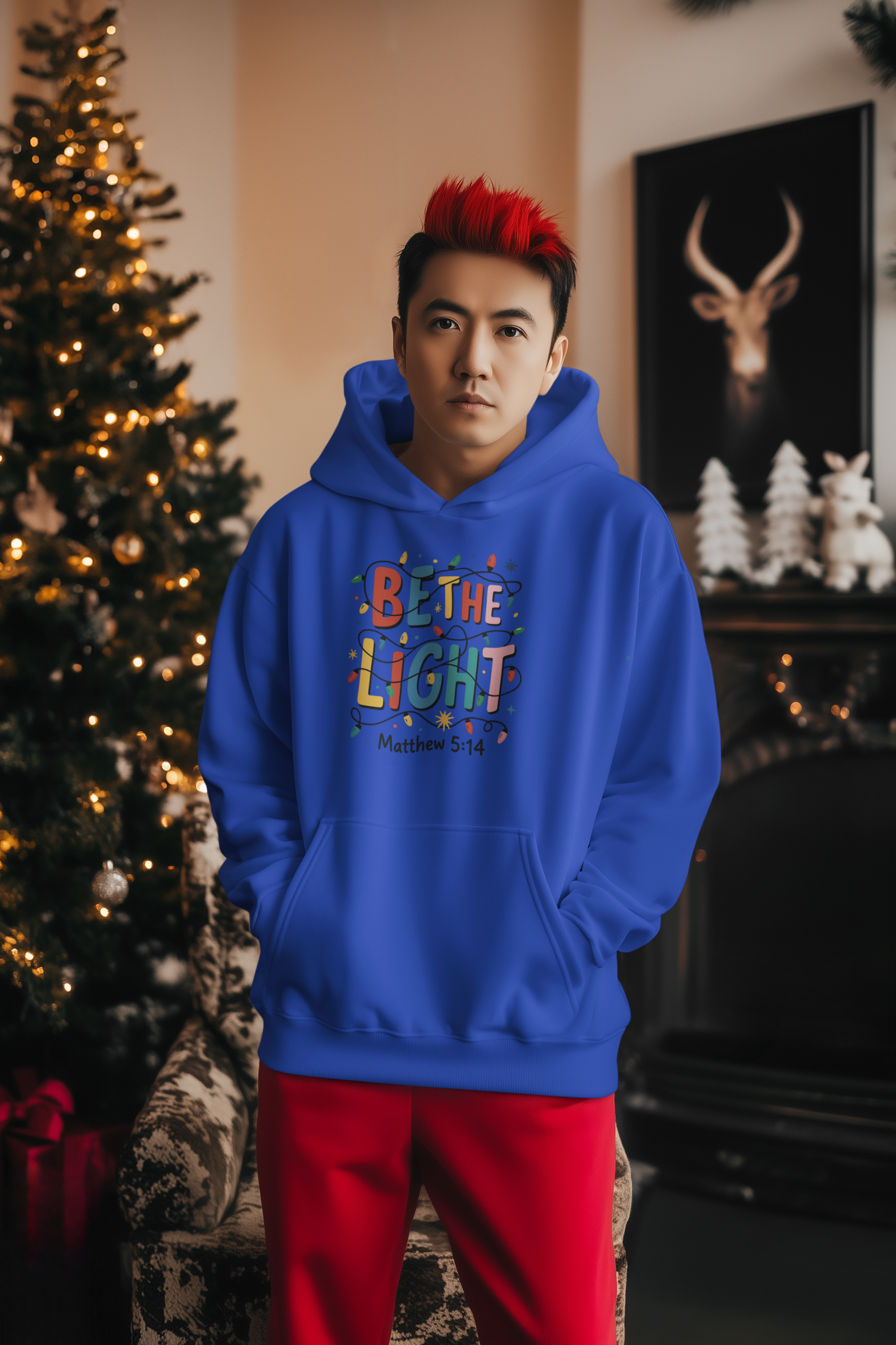 Be the Light Christmas Hoodie - Men's