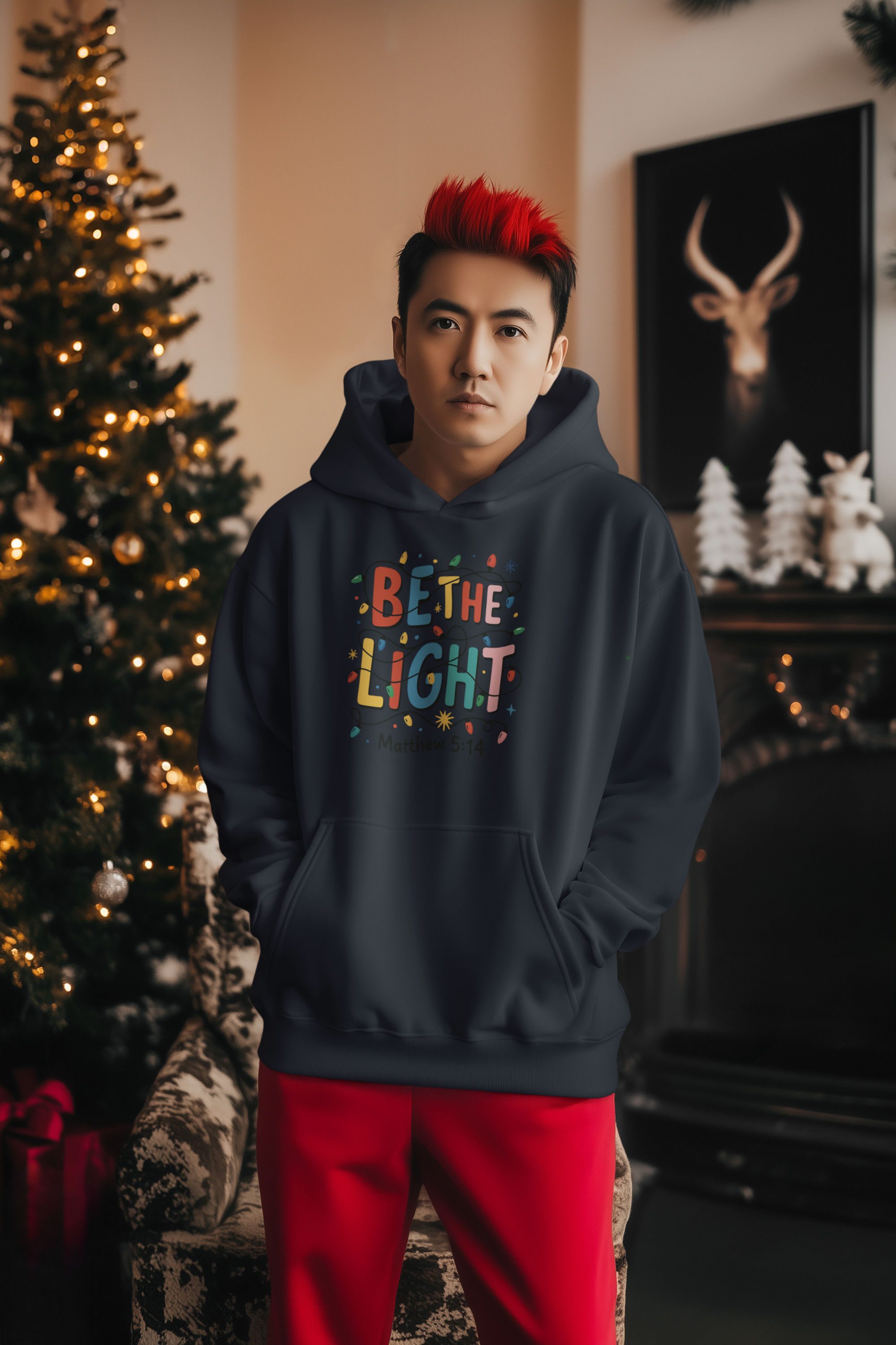 Be the Light Christmas Hoodie - Men's