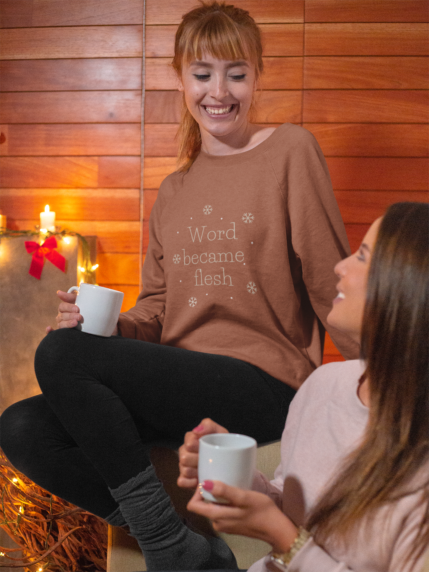 Word Became Flesh Christmas Hoodie - Women's