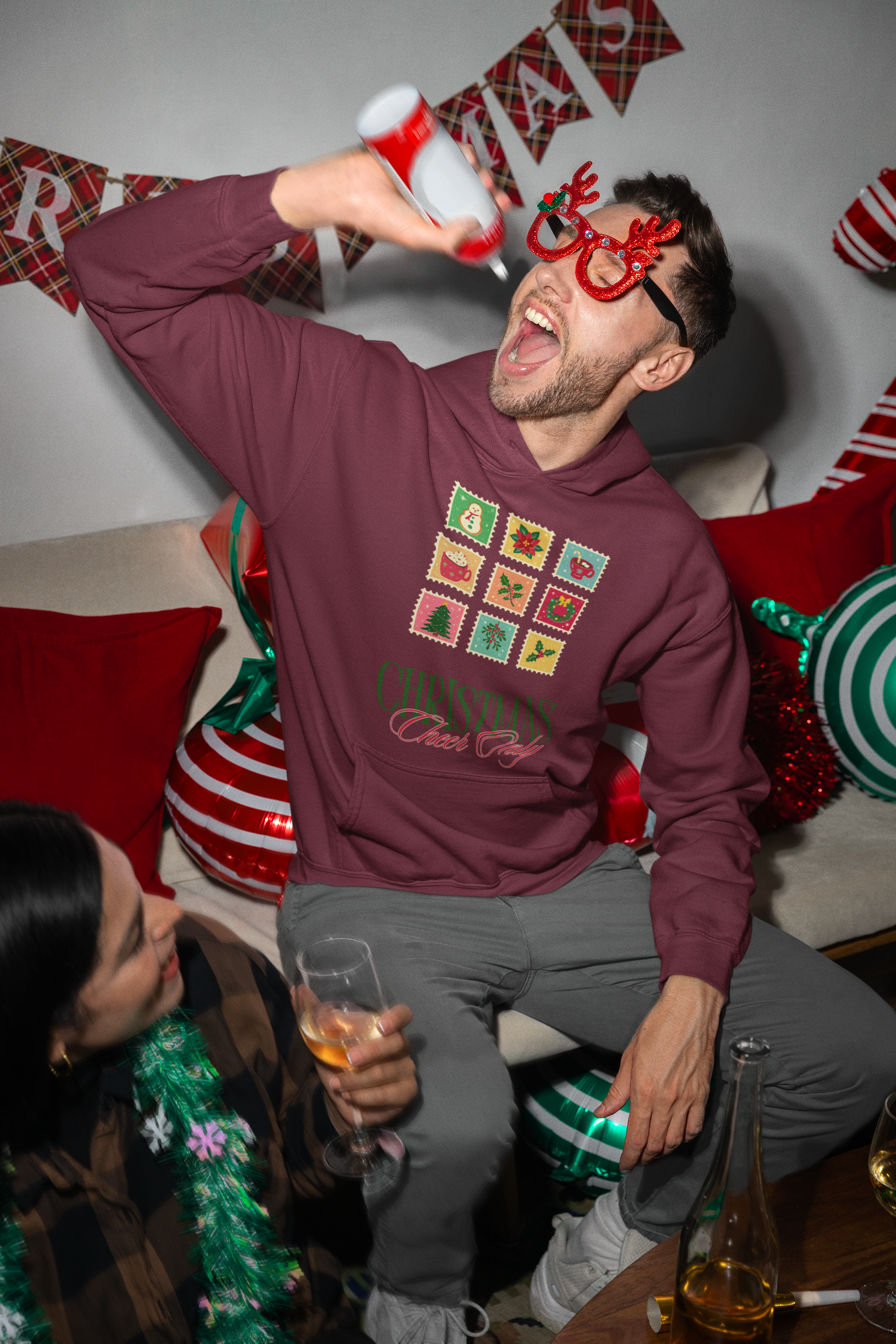 Christmas Cheer Only Hoodie - Men's
