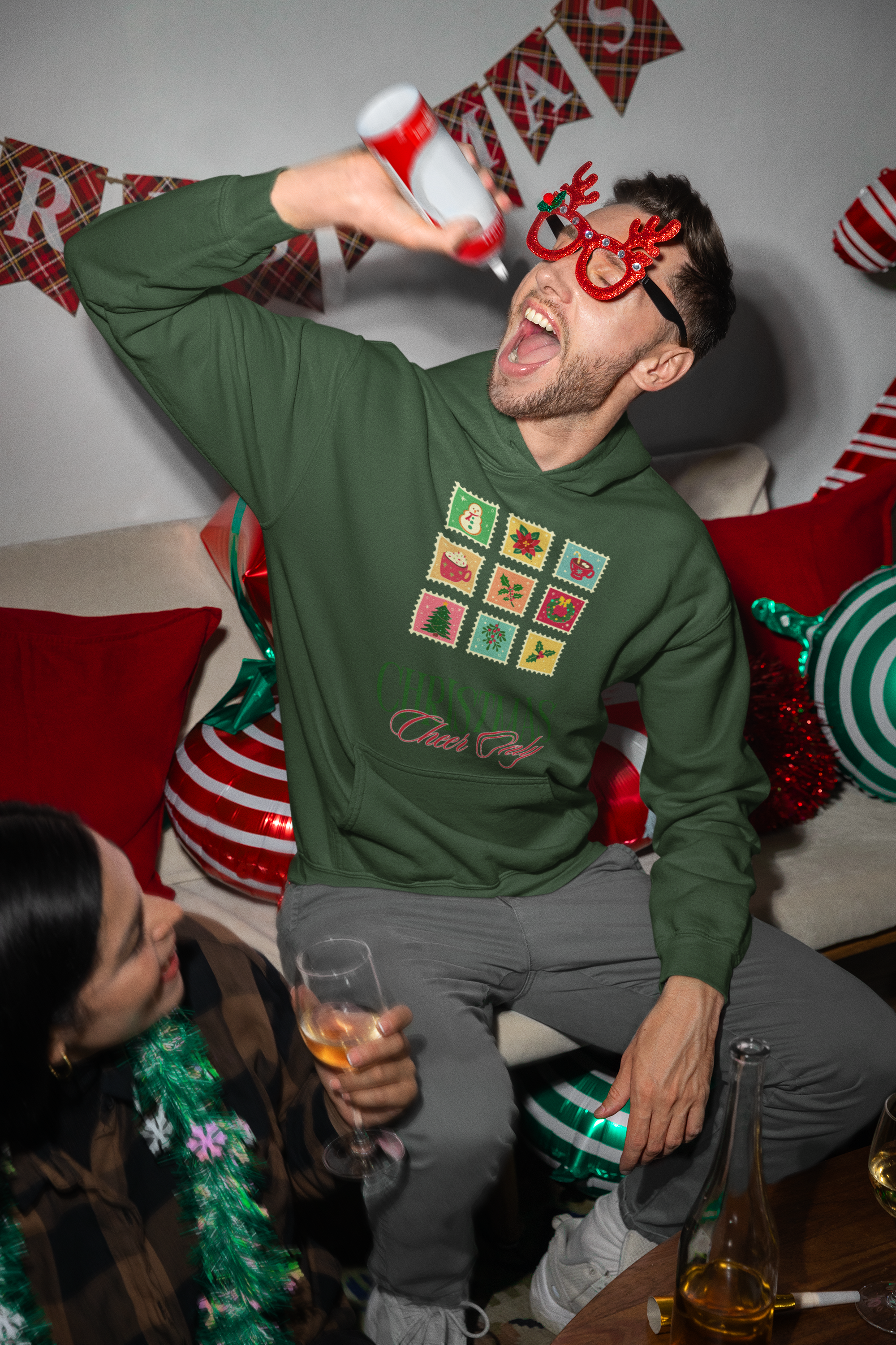 Christmas Cheer Only Hoodie - Men's
