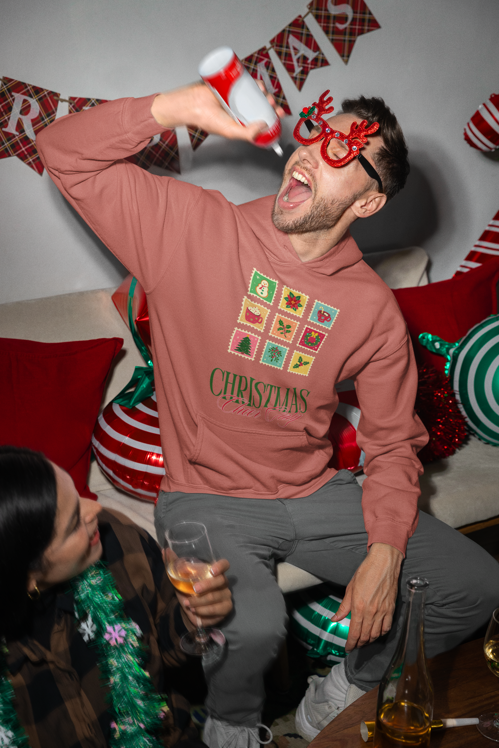 Christmas Cheer Only Hoodie - Men's