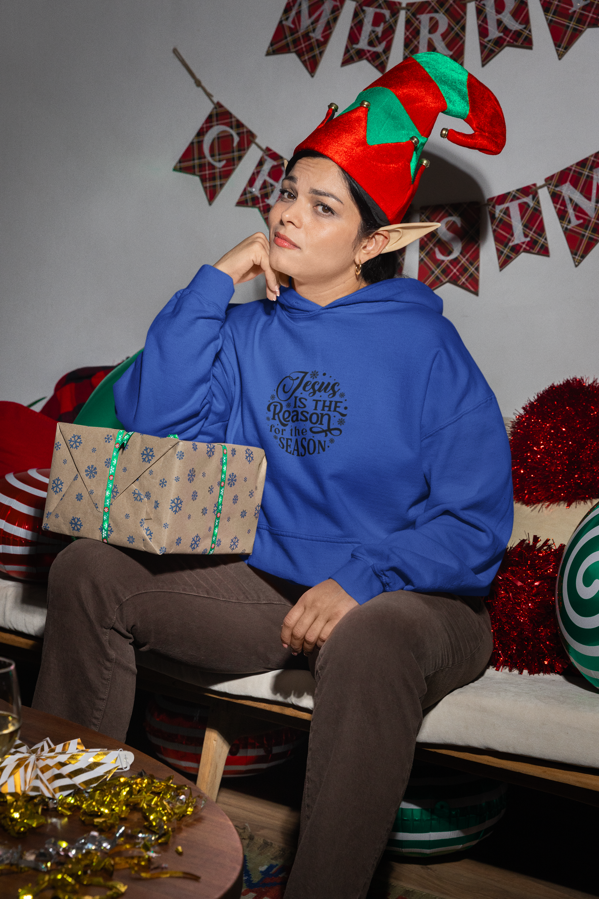 Jesus Is the Reason Christmas Hoodie - Women's