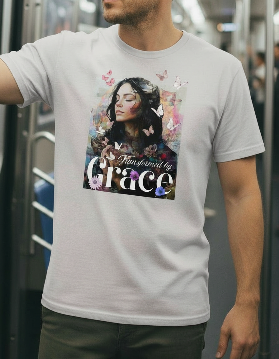 Transformed by Grace Tee – Bloom Edition