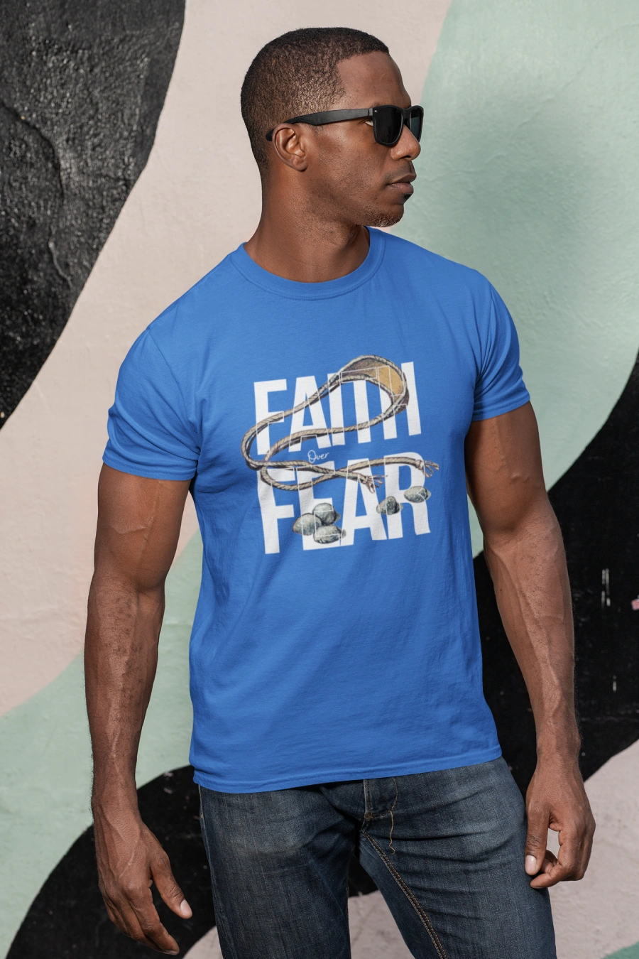 Faith Over Fear Tee – David’s Sling Edition_1