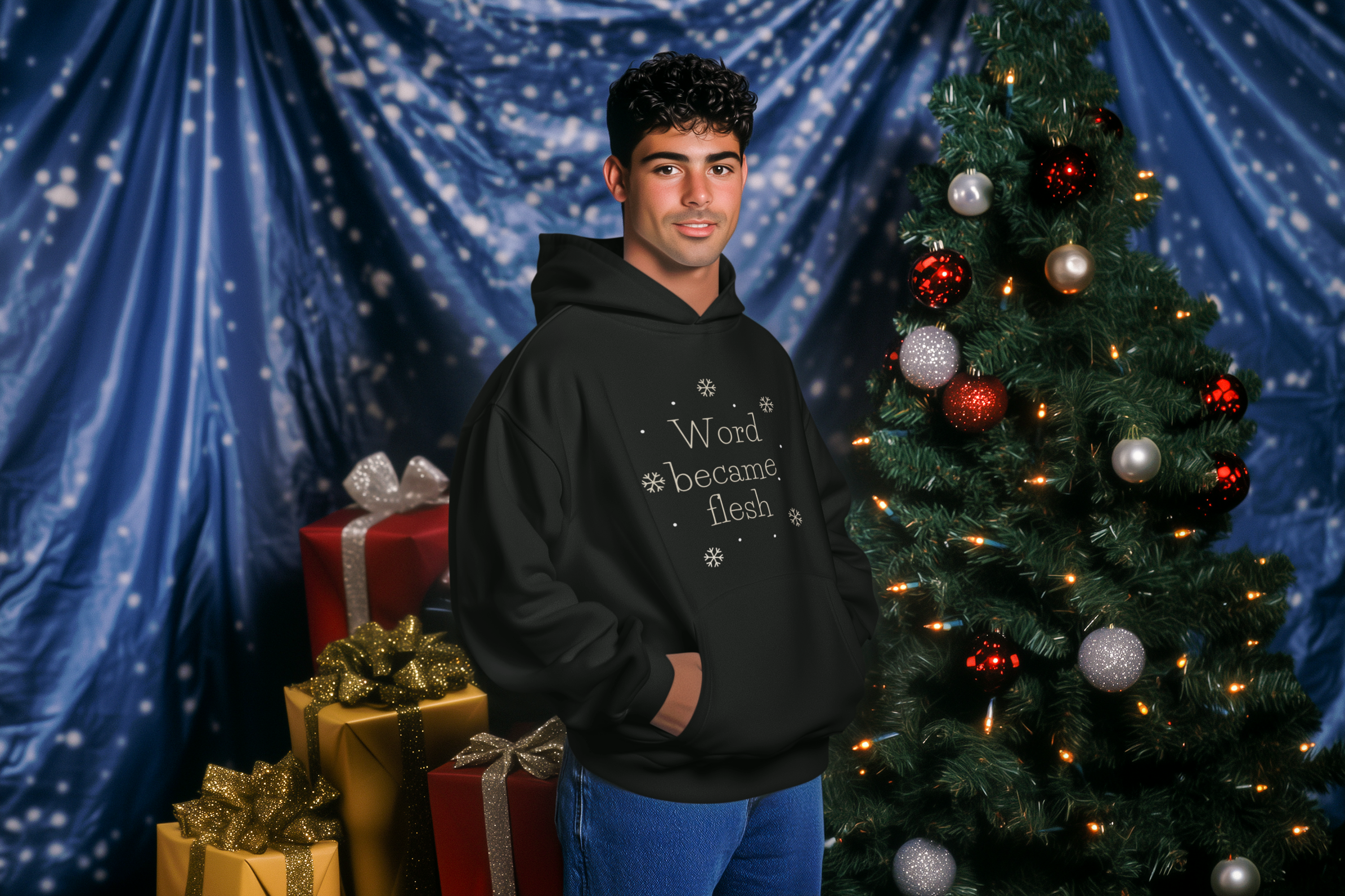 Word Became Flesh Christmas Hoodie - Men's