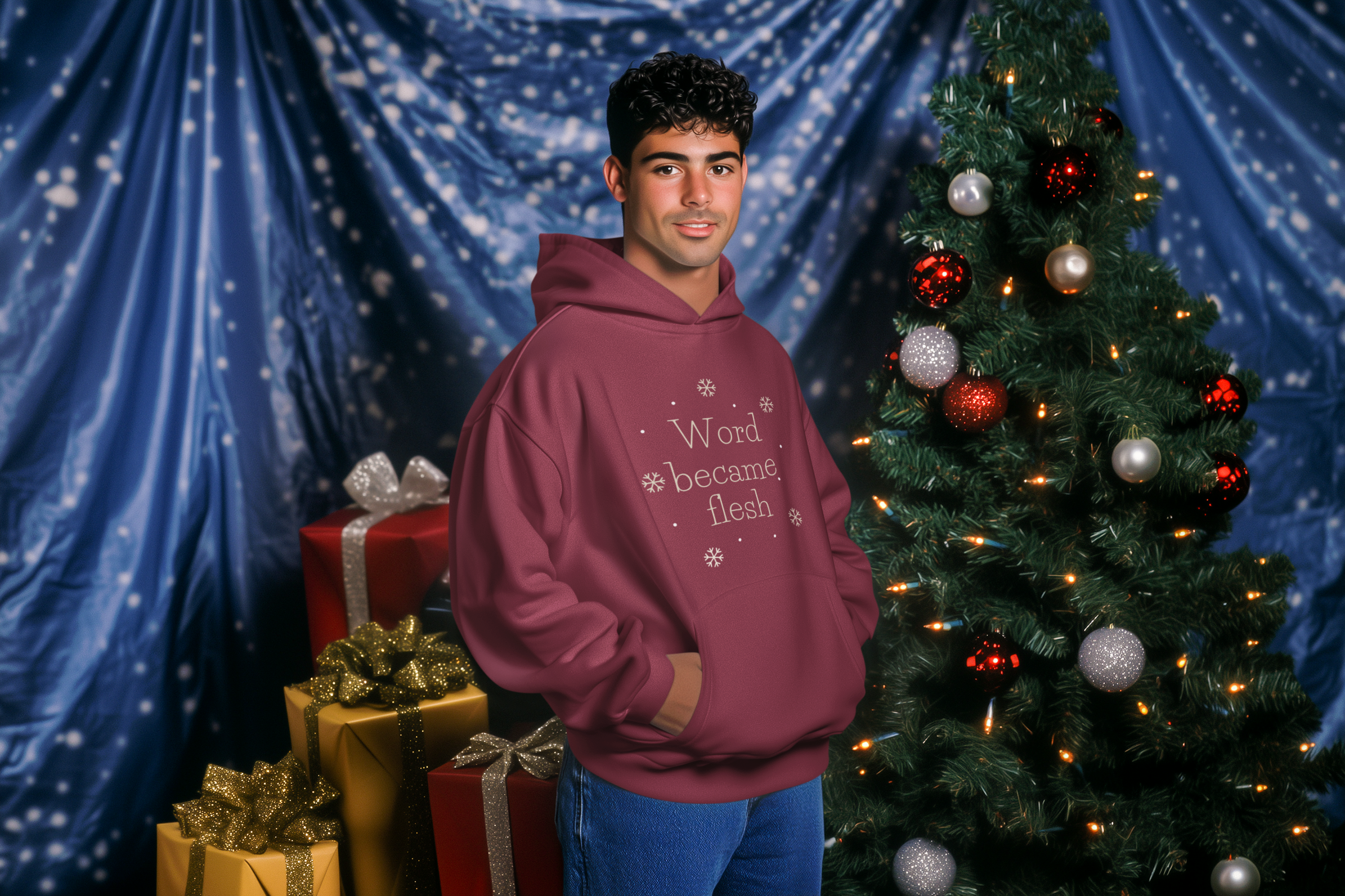 Word Became Flesh Christmas Hoodie - Men's