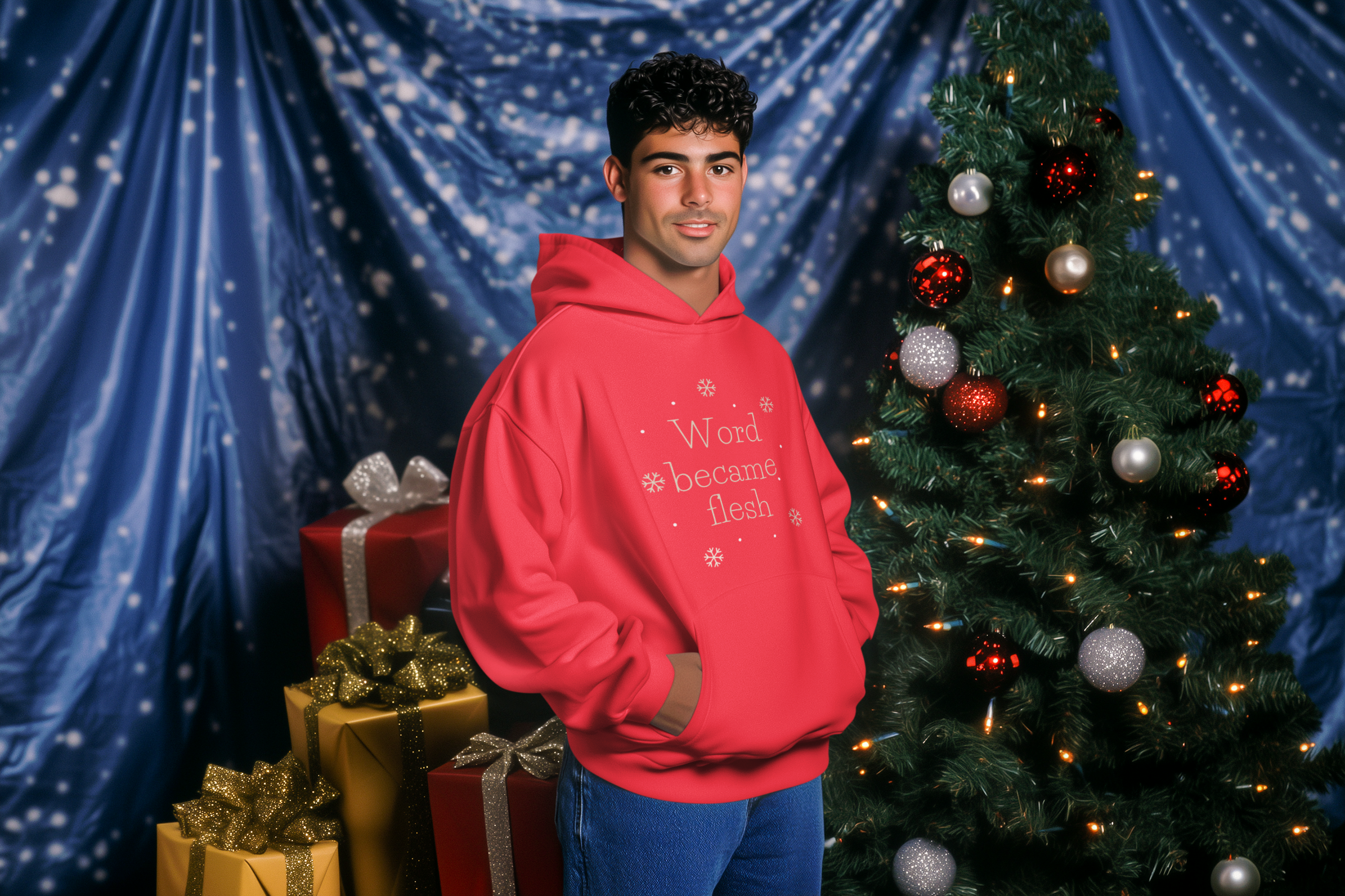 Word Became Flesh Christmas Hoodie - Men's