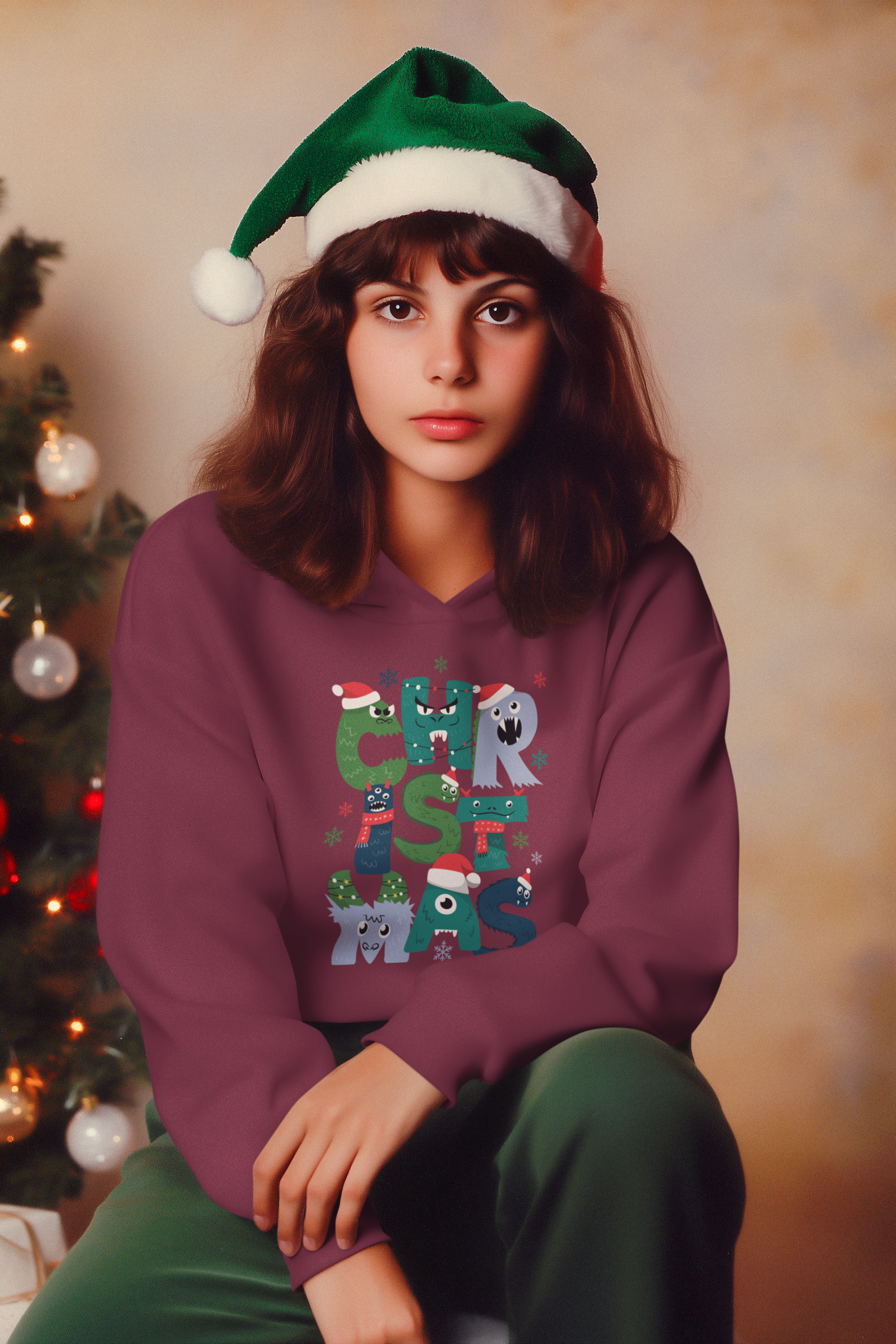 Christmas Monsters Hoodie - Women's