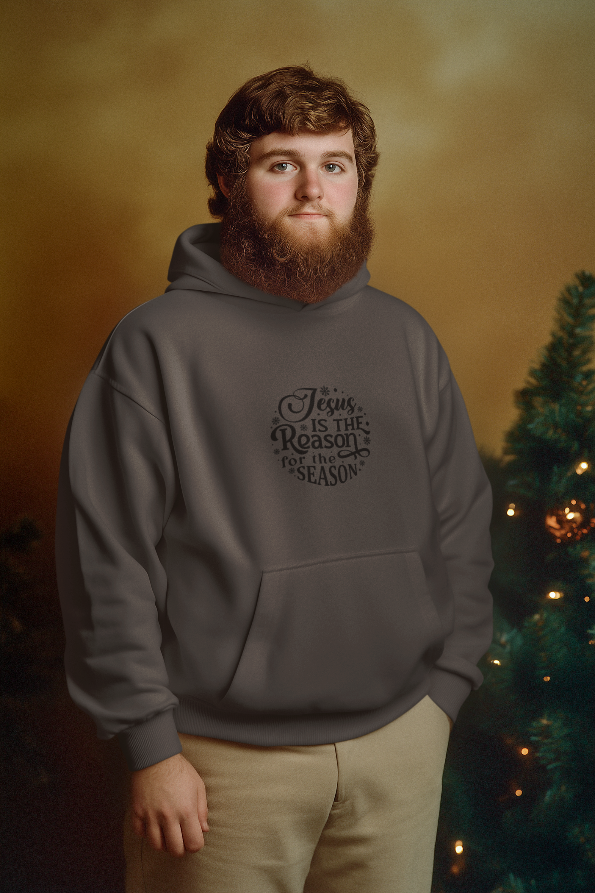Jesus Is the Reason Christmas Hoodie - Men's