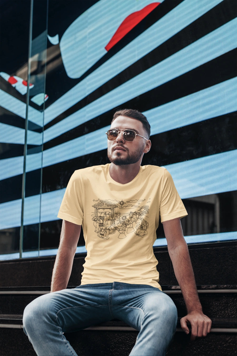The Story in Lines – Nativity Sketch Tee