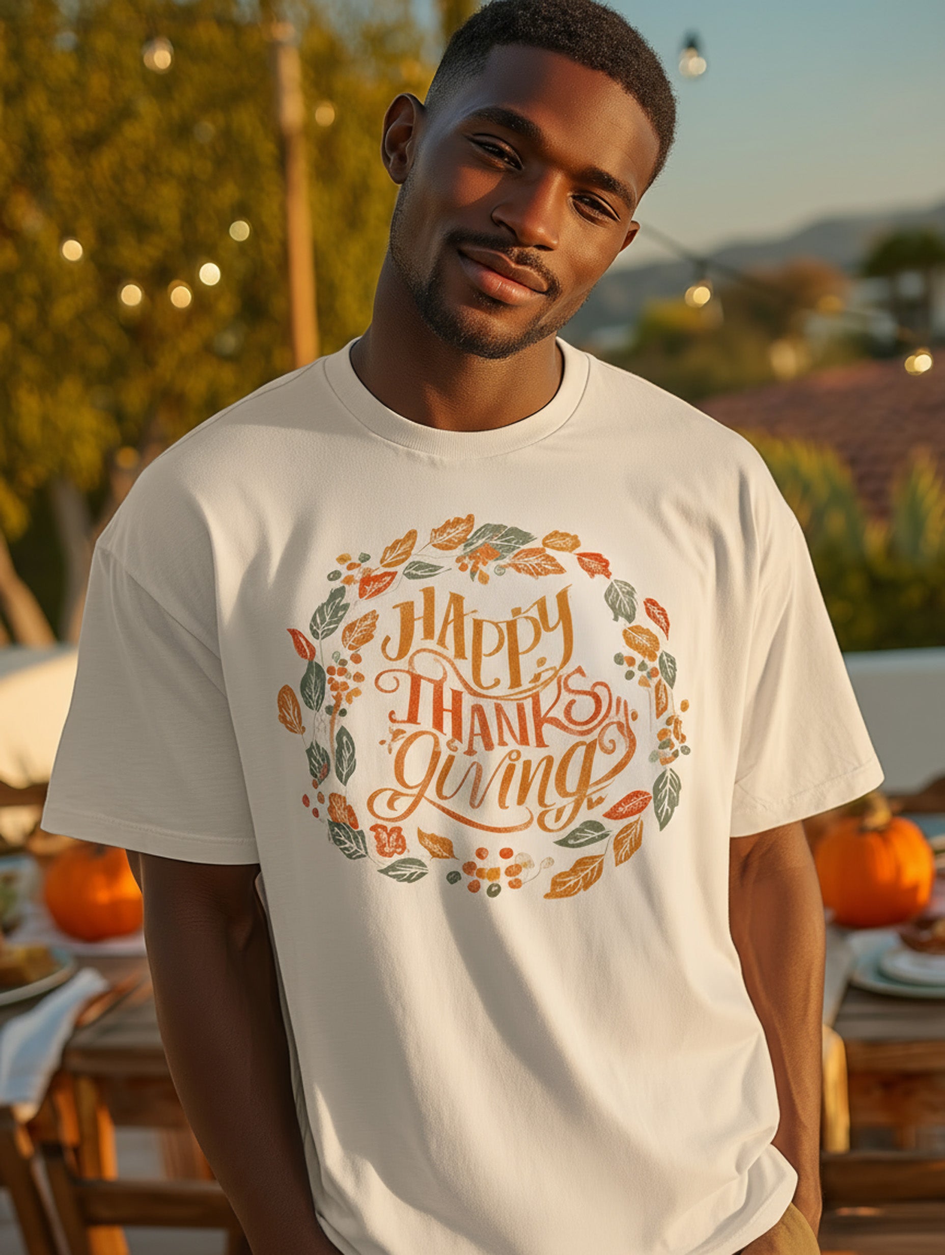 Happy Thanksgiving Heavyweight Boxy Tee - Men's