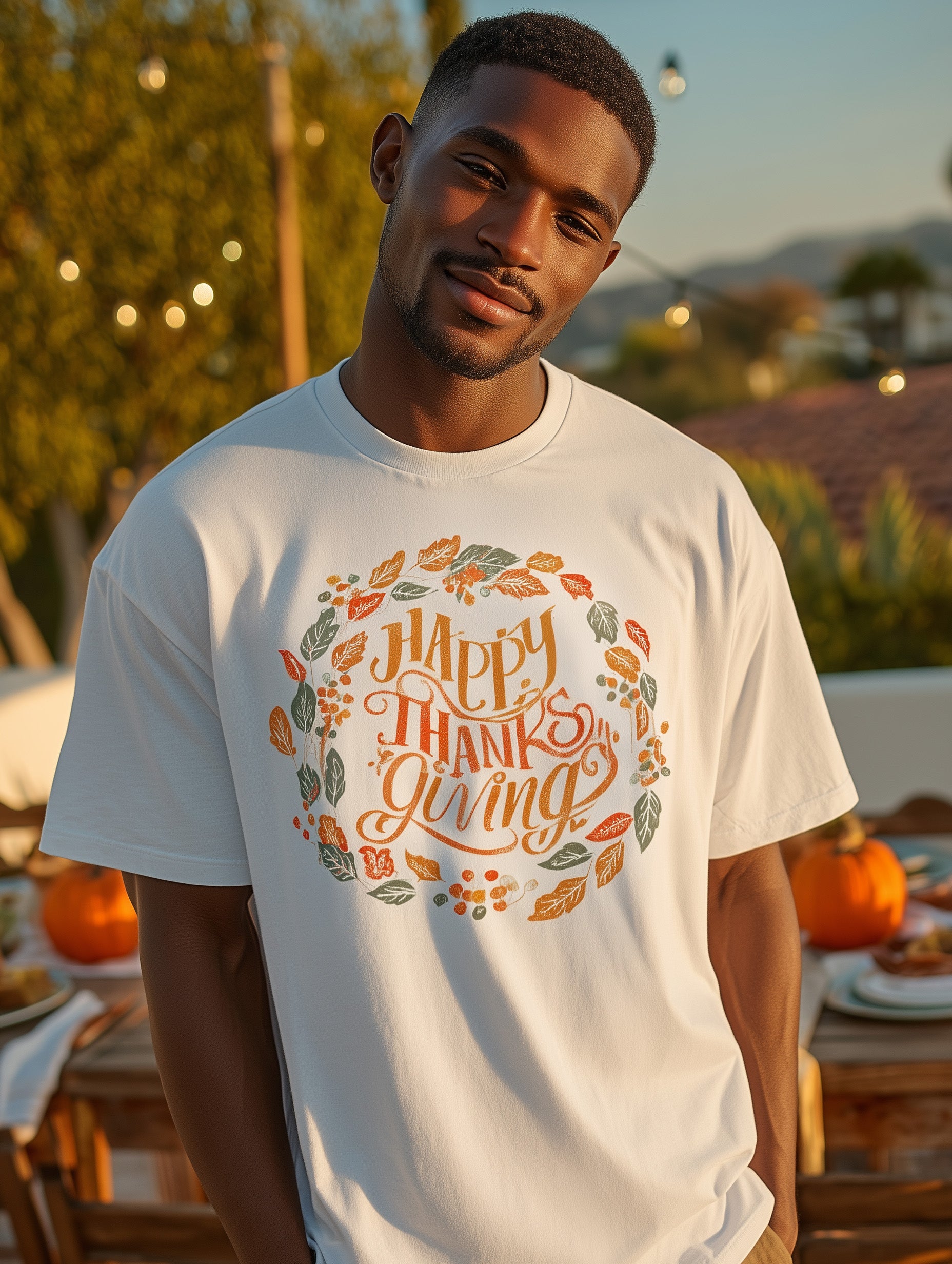Happy Thanksgiving Heavyweight Boxy Tee - Men's