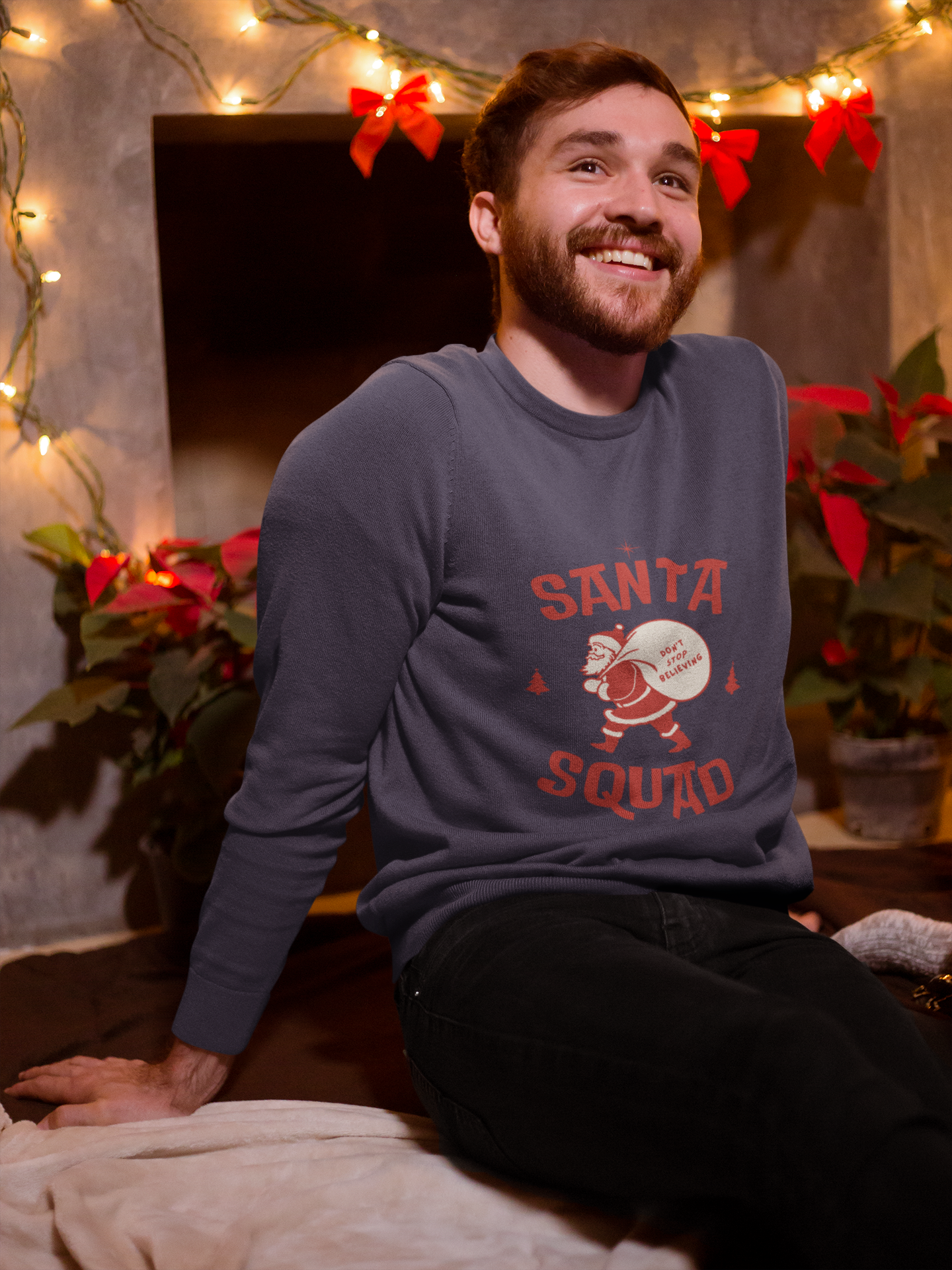 Santa Squad Christmas Hoodie - Men's
