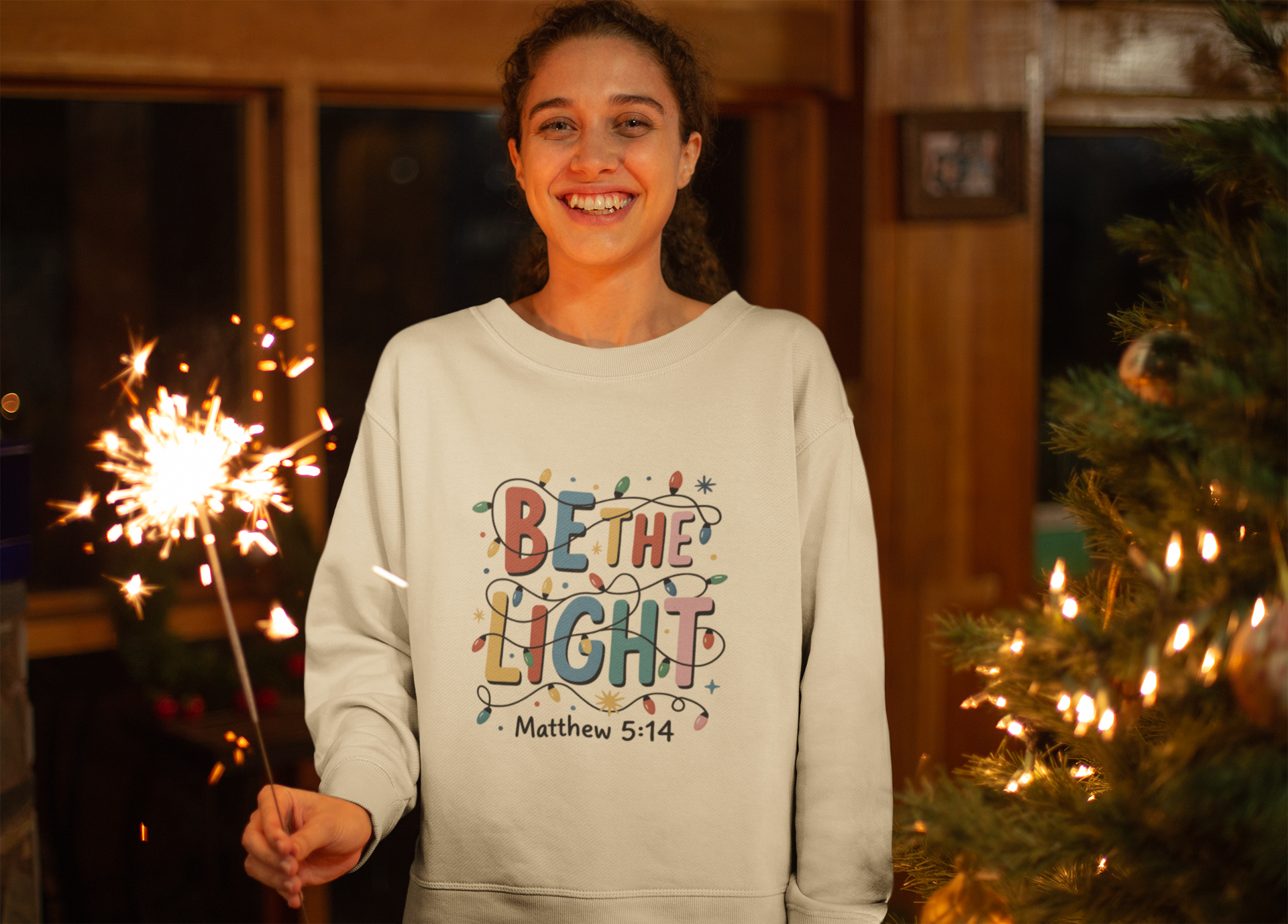 Be the Light Christmas Hoodie - Women's