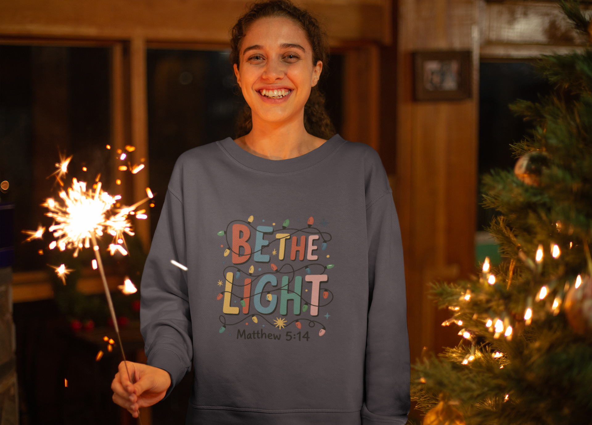 Be the Light Christmas Hoodie - Women's
