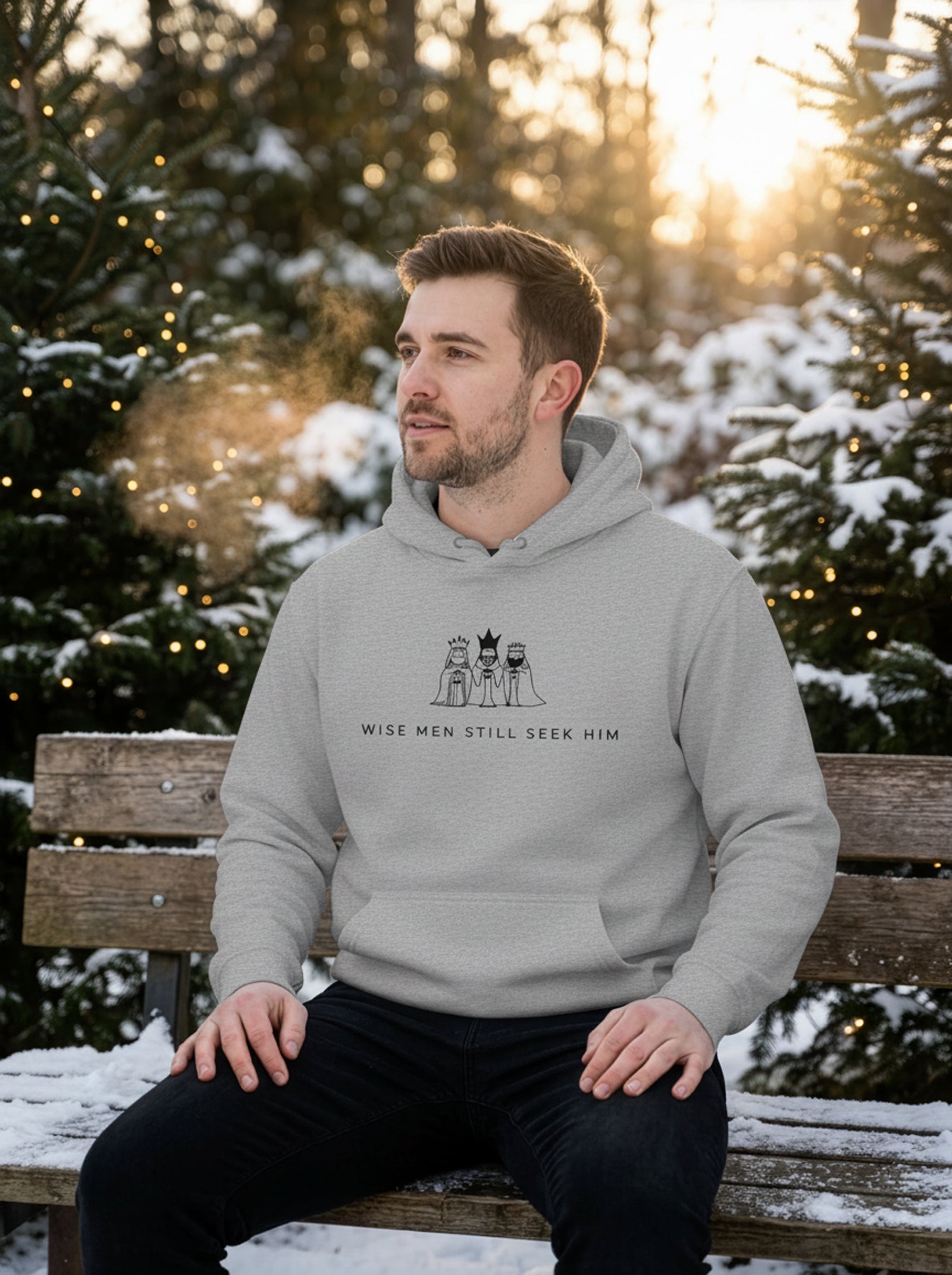 Wise Men Seek Him Hoodie - Men's