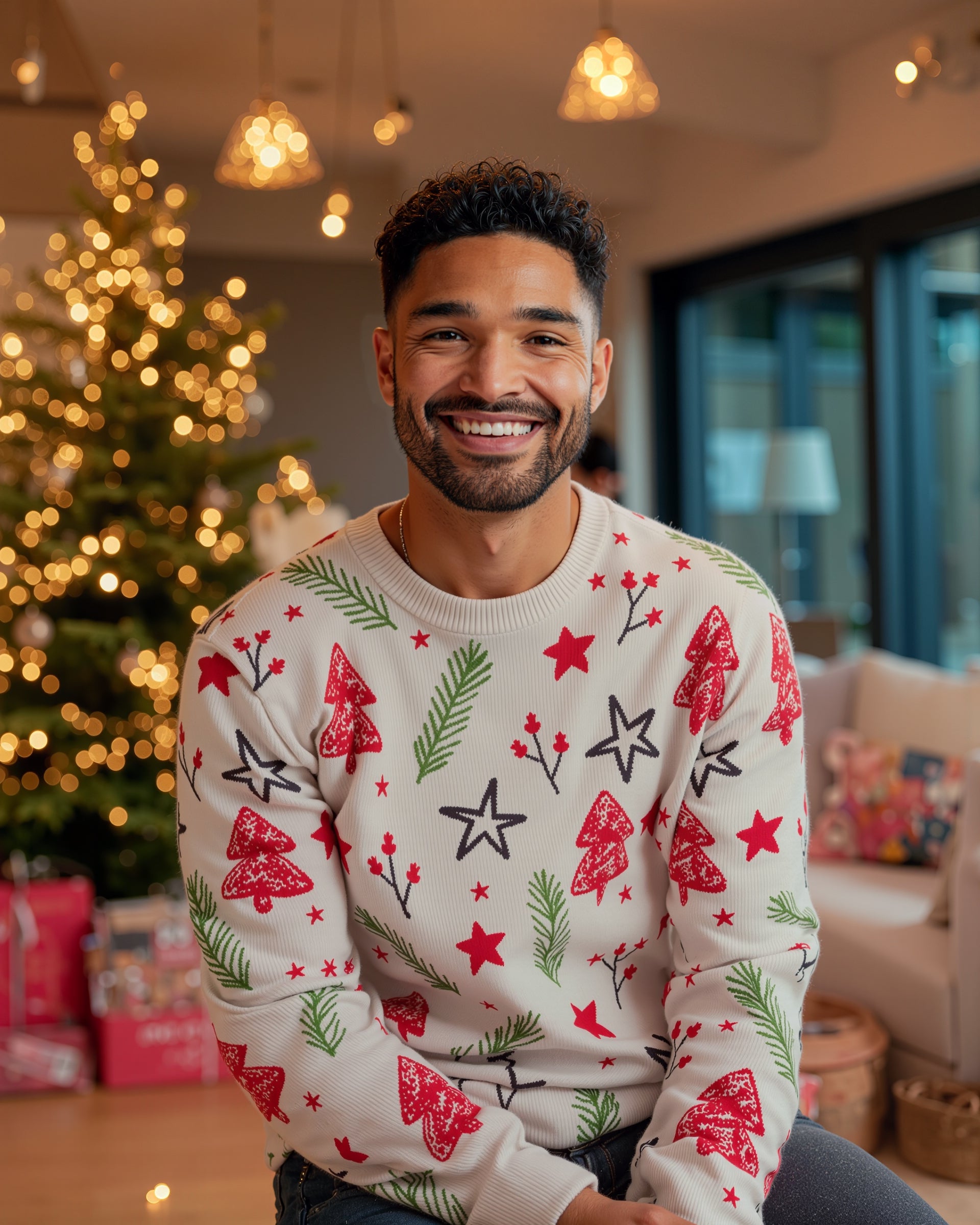 Allover Christmas Sweater - Men's