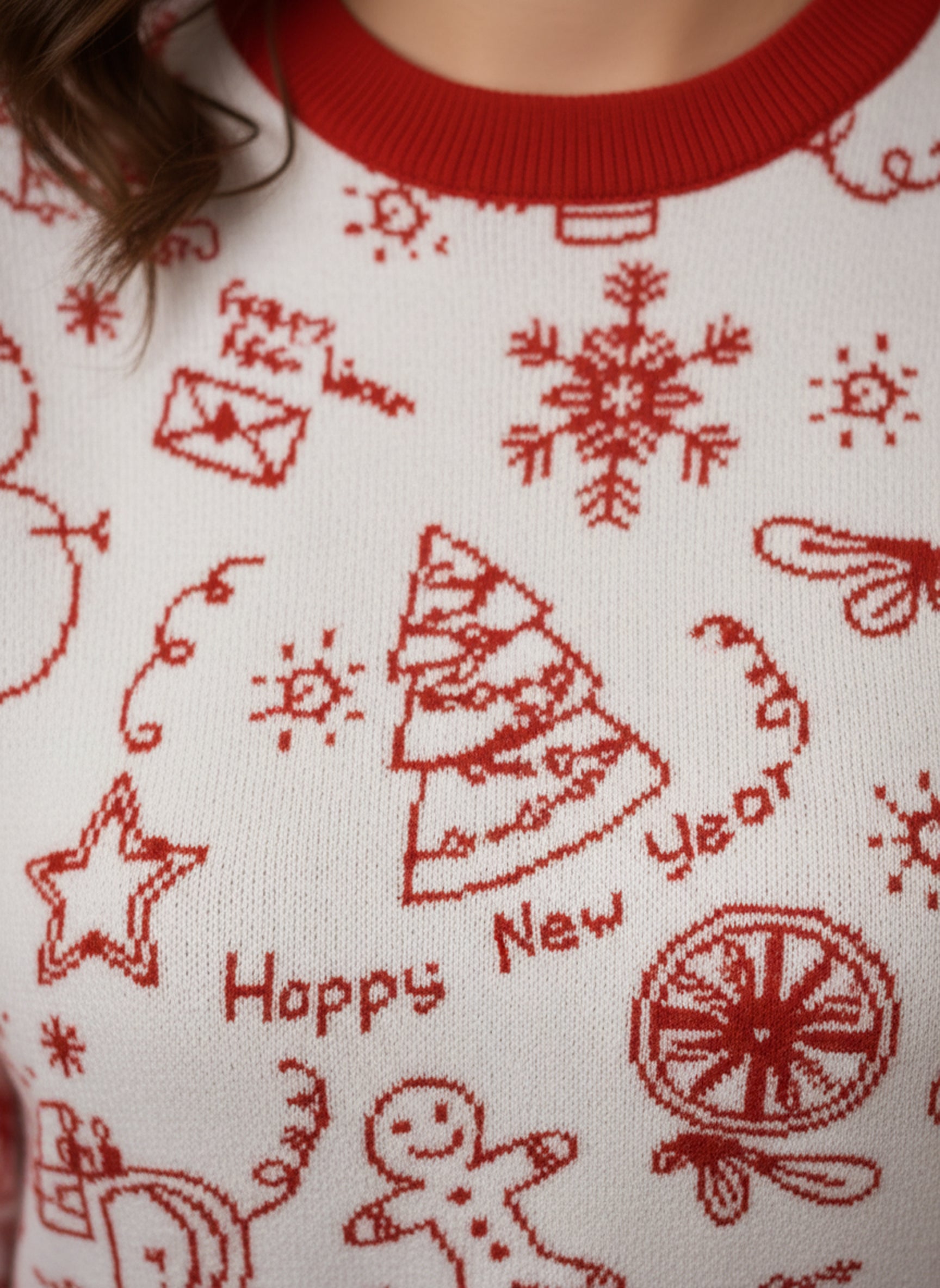 Line Art Christmas Sweater - Women's