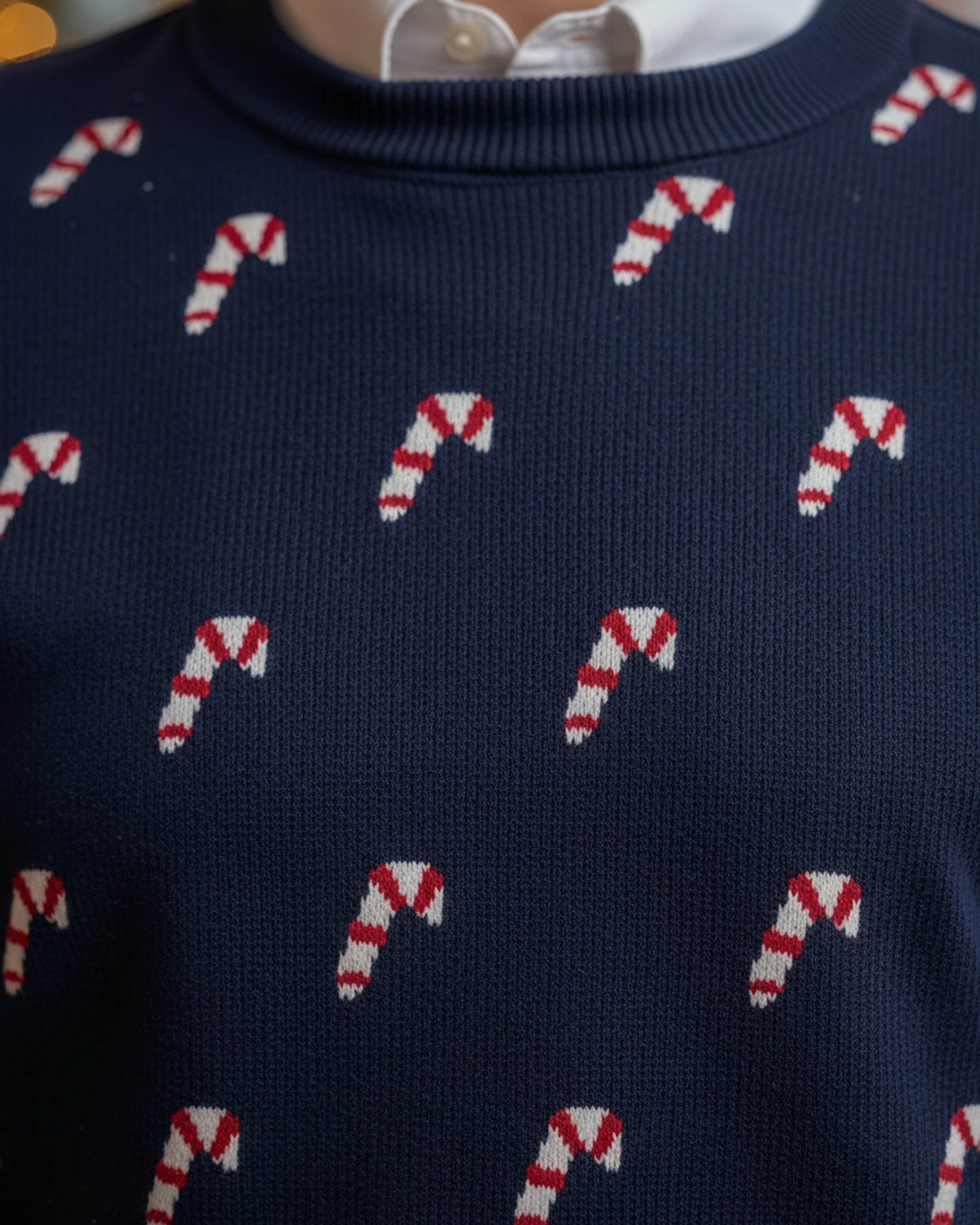 Allover Peppermint Christmas Sweater - Men's