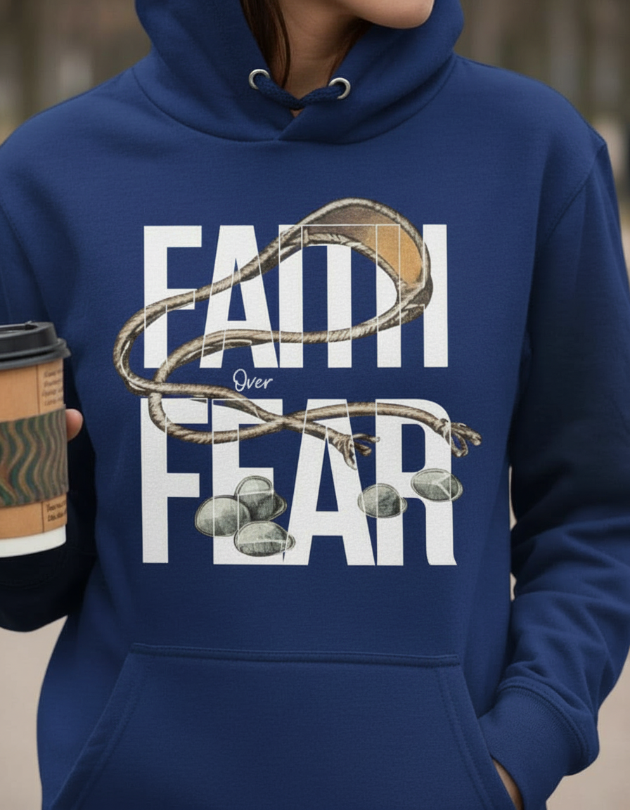 Faith Over Fear Hoodie – David’s Sling Edition - Women's