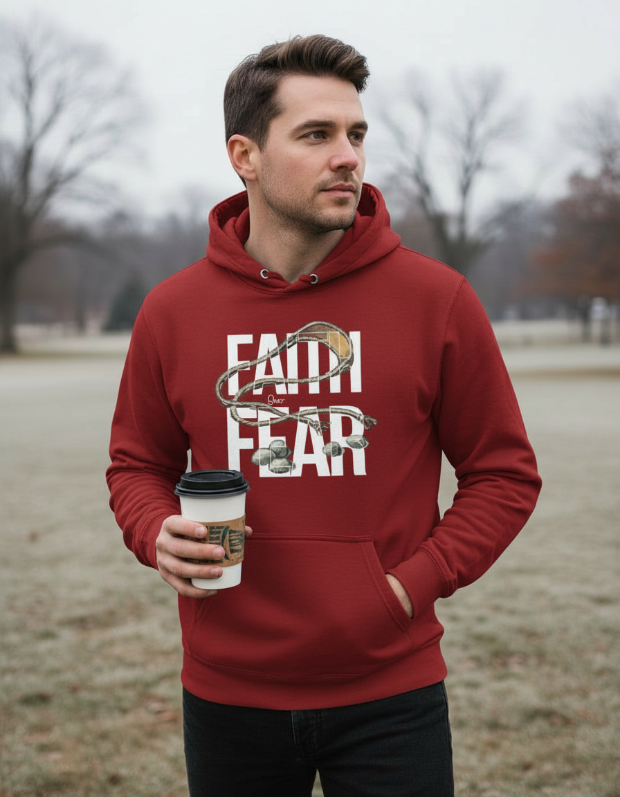 Faith Over Fear Hoodie – David’s Sling Edition - Men's