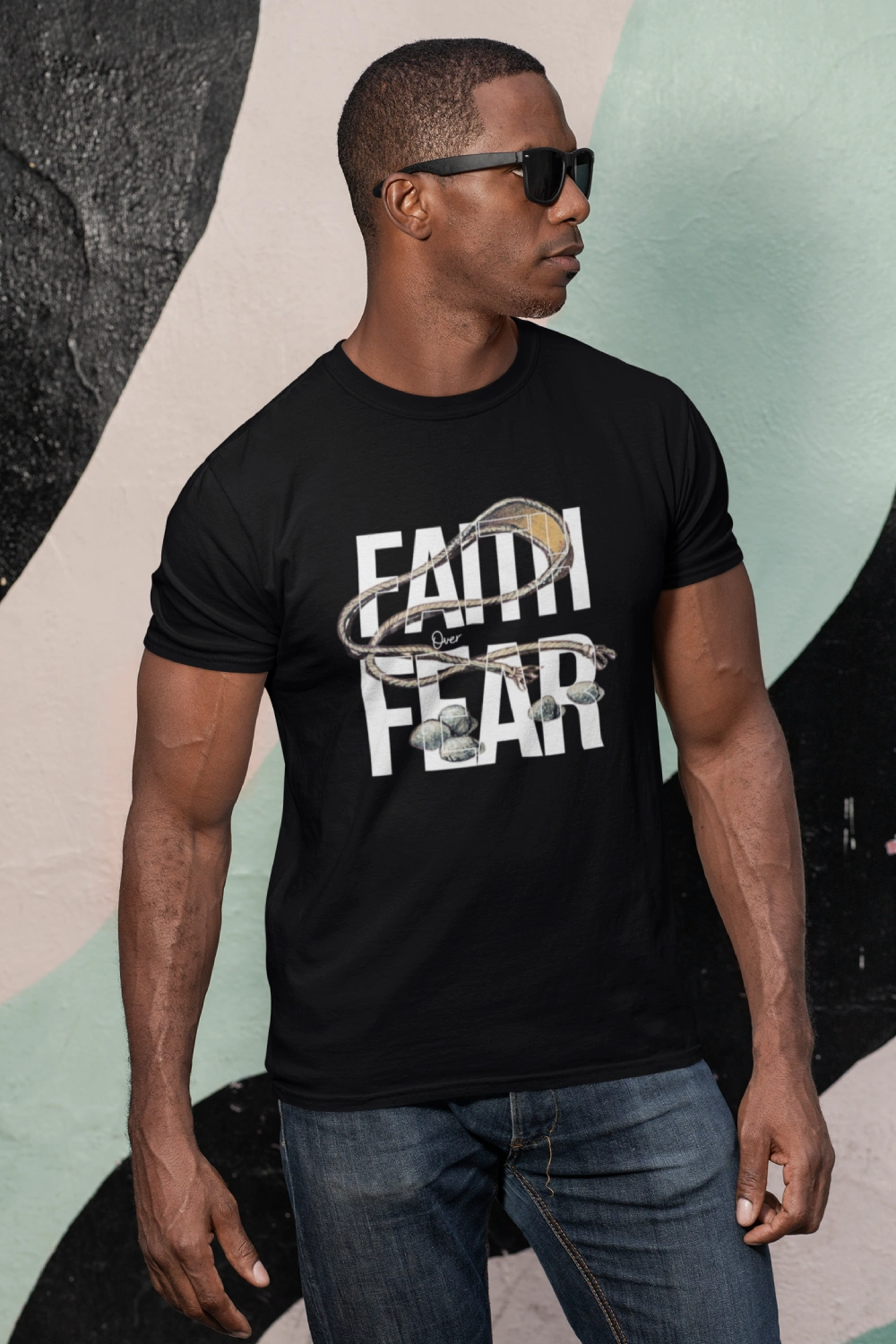 Faith Over Fear Tee – David’s Sling Edition_1