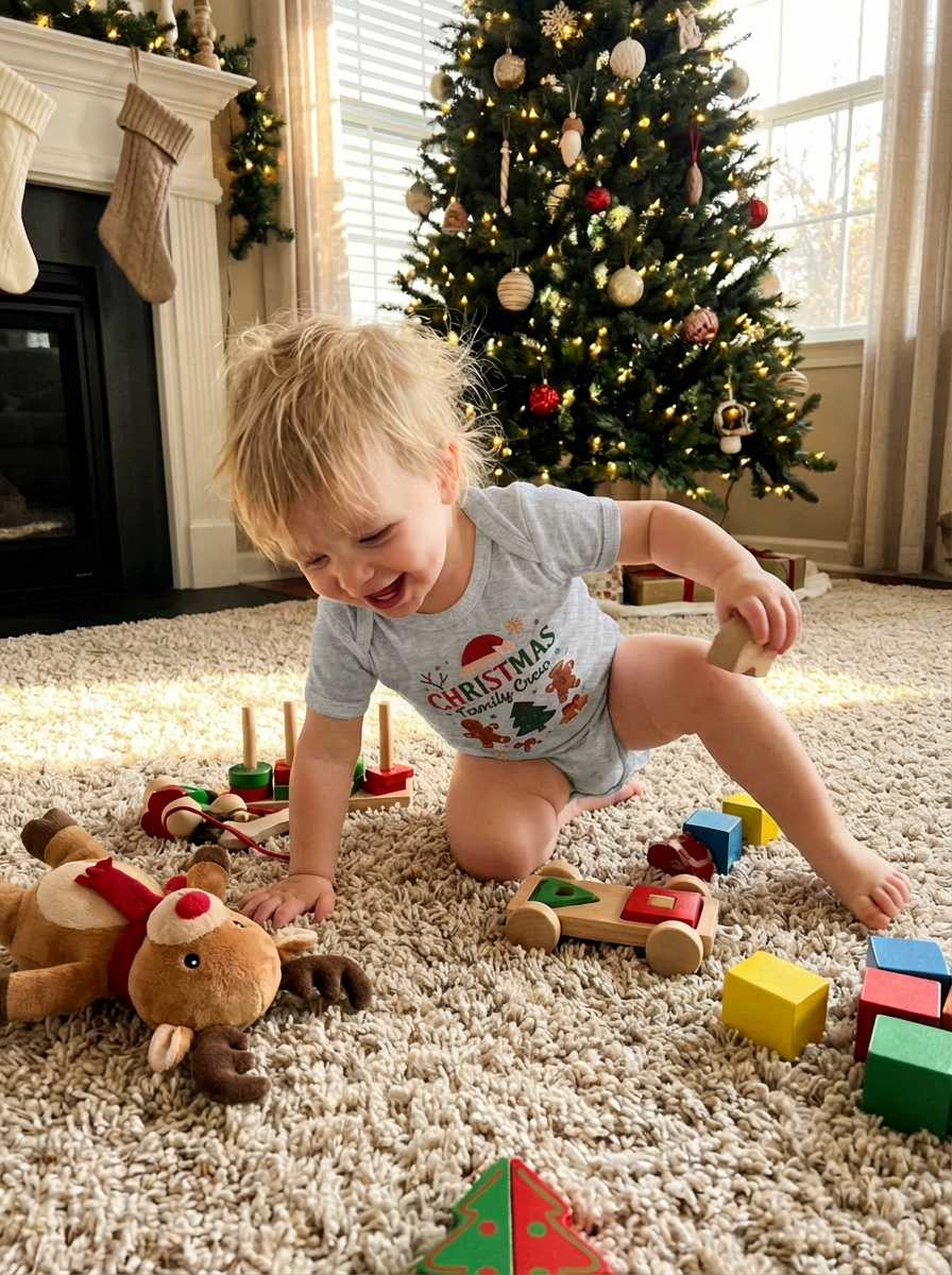 Christmas Family Crew Baby Bodysuit | Matching Holiday One Piece