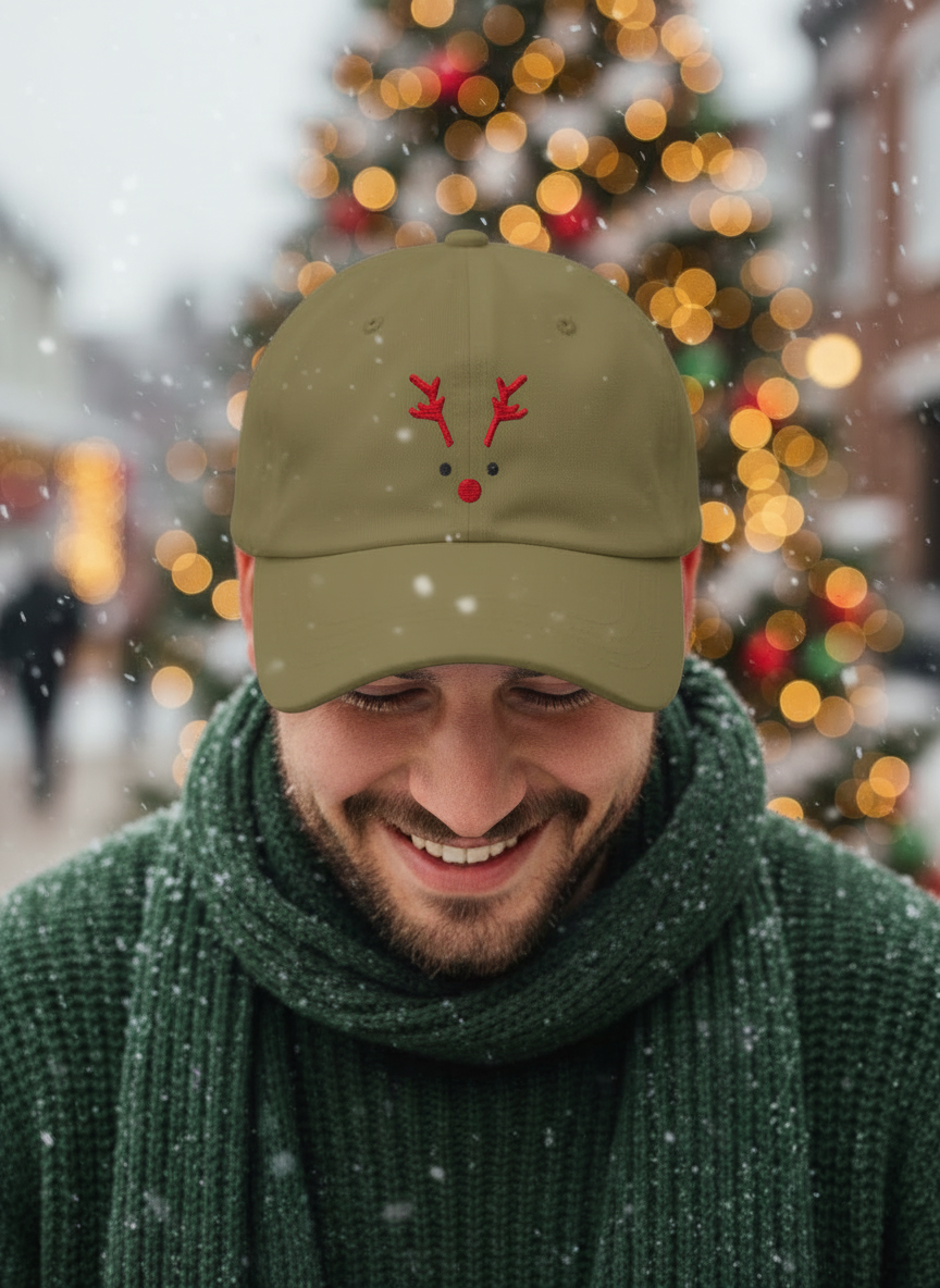 Reindeer Christmas Cap - Men's