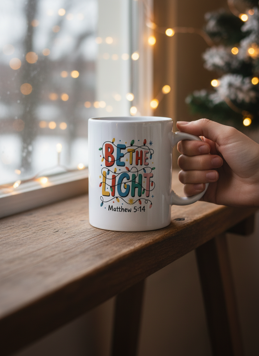 Be The Light Christmas Mug
