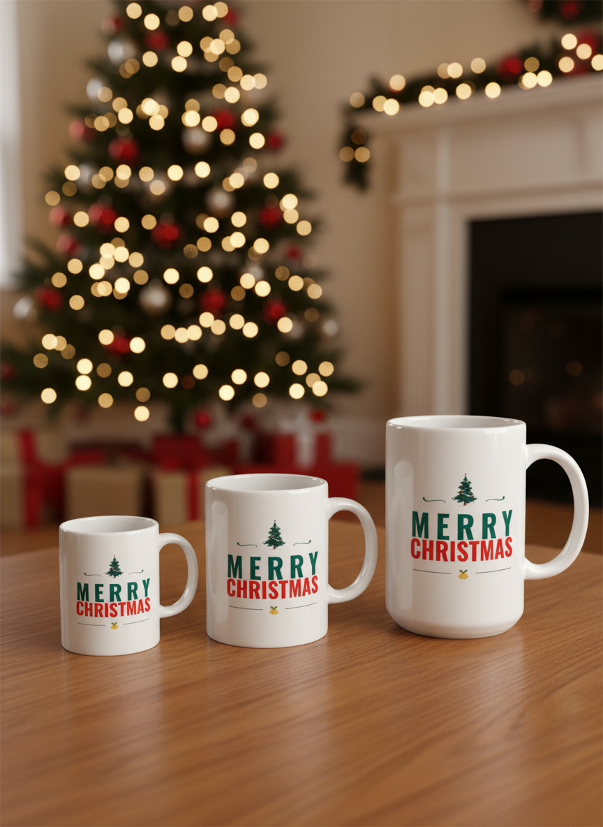 Classic Merry Christmas Coffee Mug
