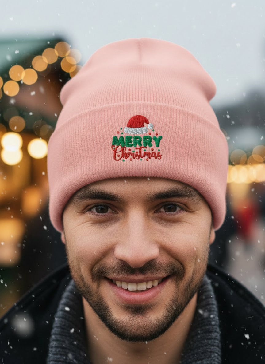 Merry Christmas Classic Knit Beanie (V2) - Men's