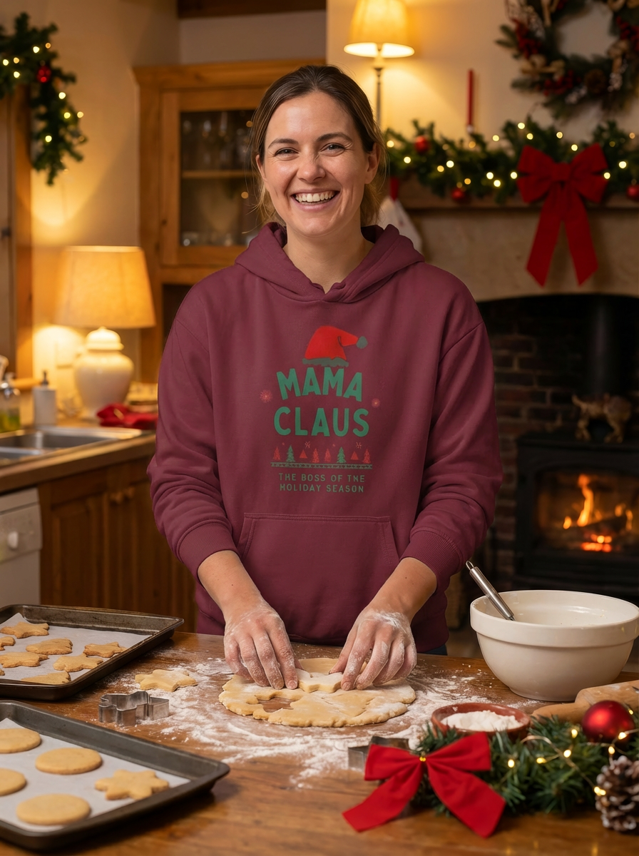 Mama Claus Oversized Heavyweight Hoodie