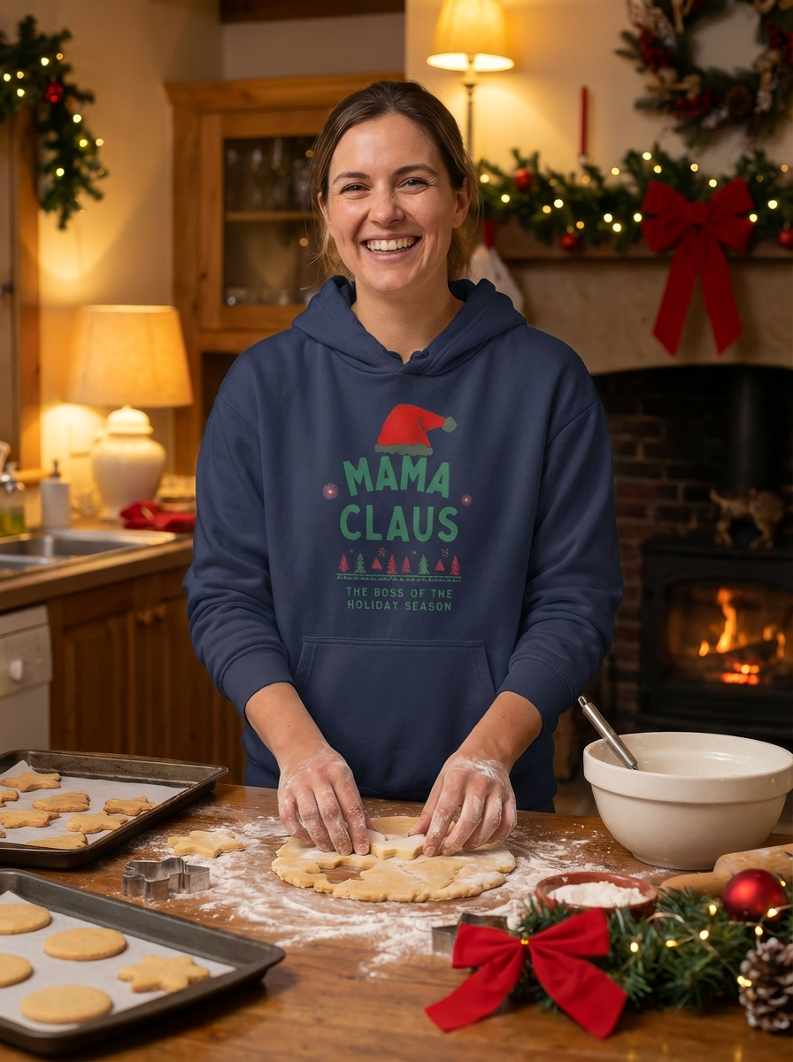 Mama Claus Oversized Heavyweight Hoodie