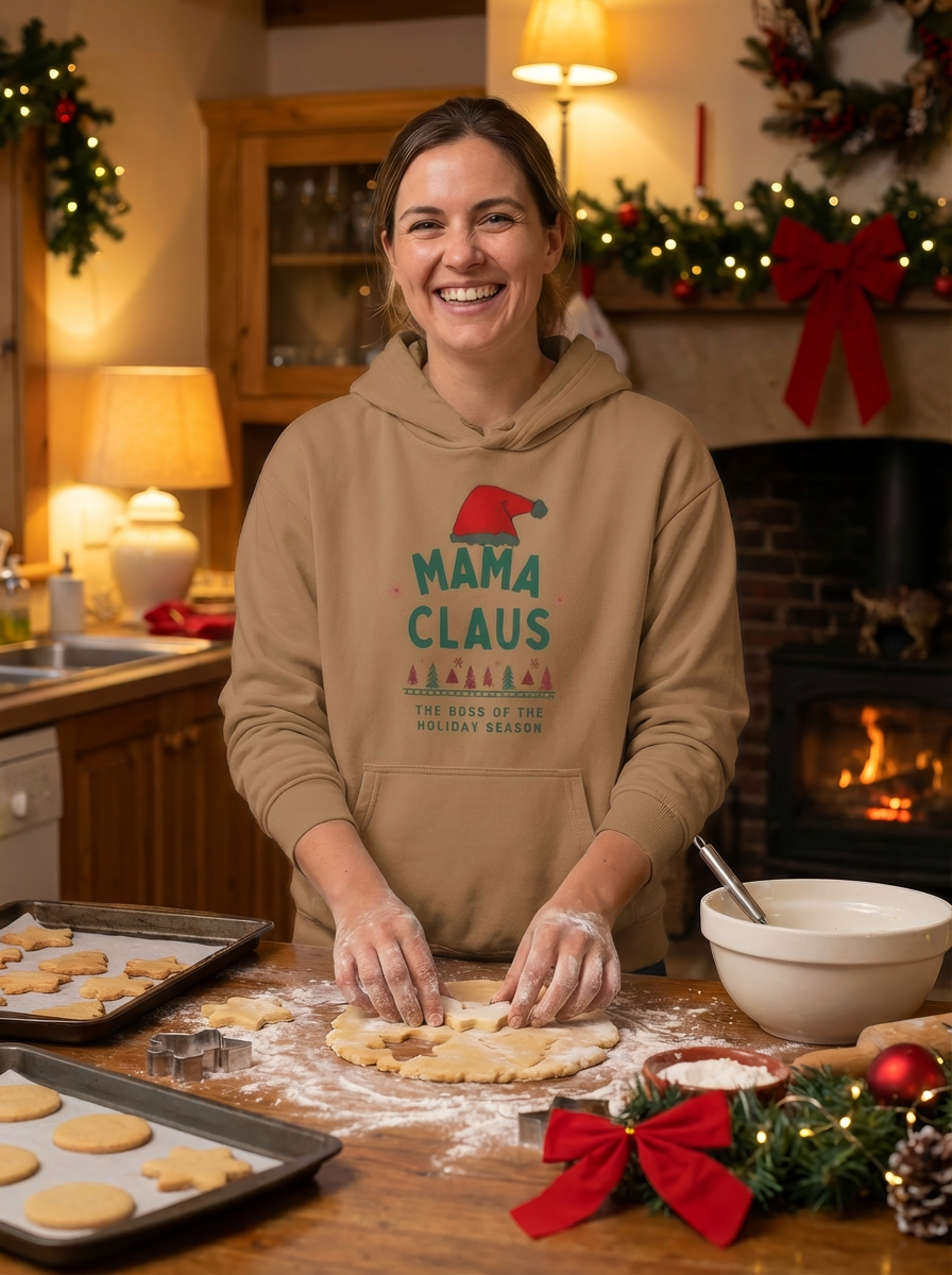 Mama Claus Oversized Heavyweight Hoodie