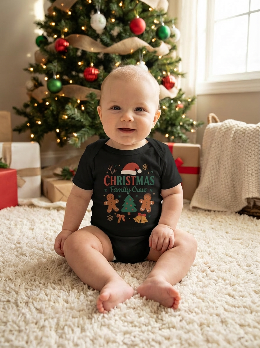 Christmas Family Crew Baby Bodysuit | Matching Holiday One Piece