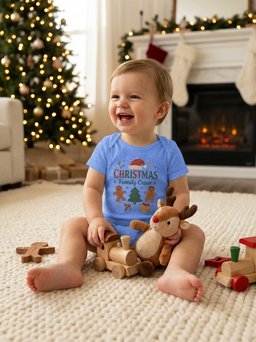 Christmas Family Crew Baby Bodysuit | Matching Holiday One Piece