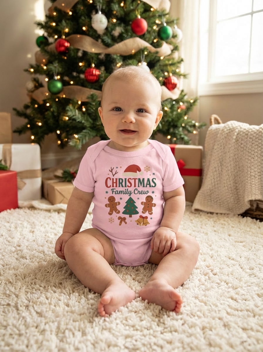 Christmas Family Crew Baby Bodysuit | Matching Holiday One Piece