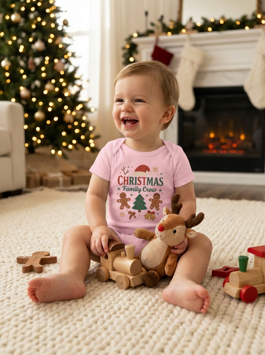 Christmas Family Crew Baby Bodysuit | Matching Holiday One Piece