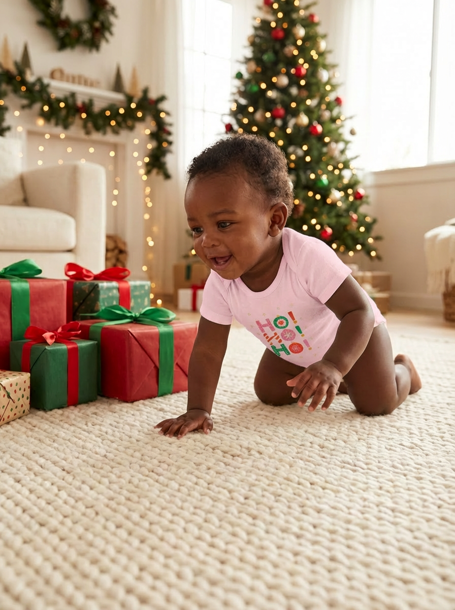 Ho Ho Ho Baby Christmas One Piece | Holiday Short Sleeve Bodysuit