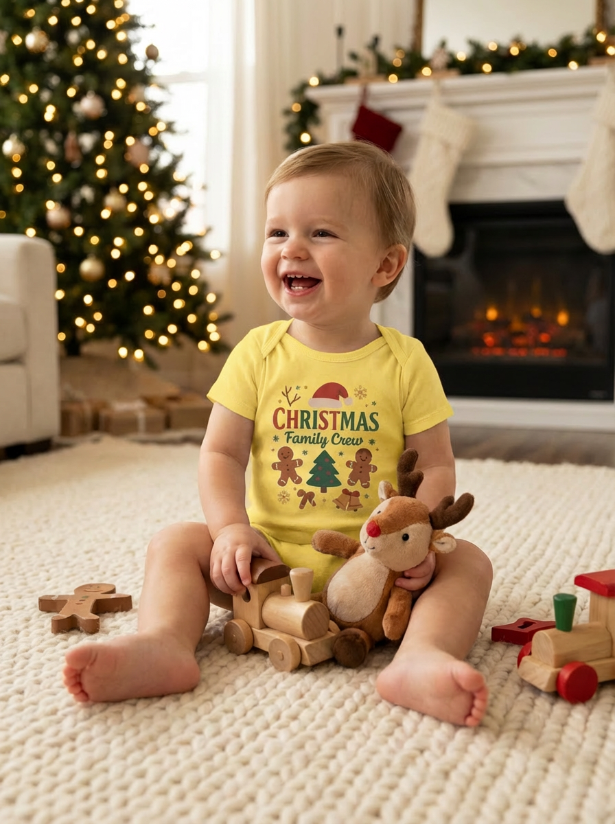 Christmas Family Crew Baby Bodysuit | Matching Holiday One Piece